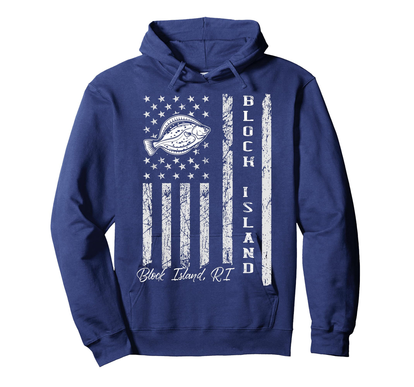 Block Island RI for Fluke Fishing Fishermen T-Shirt