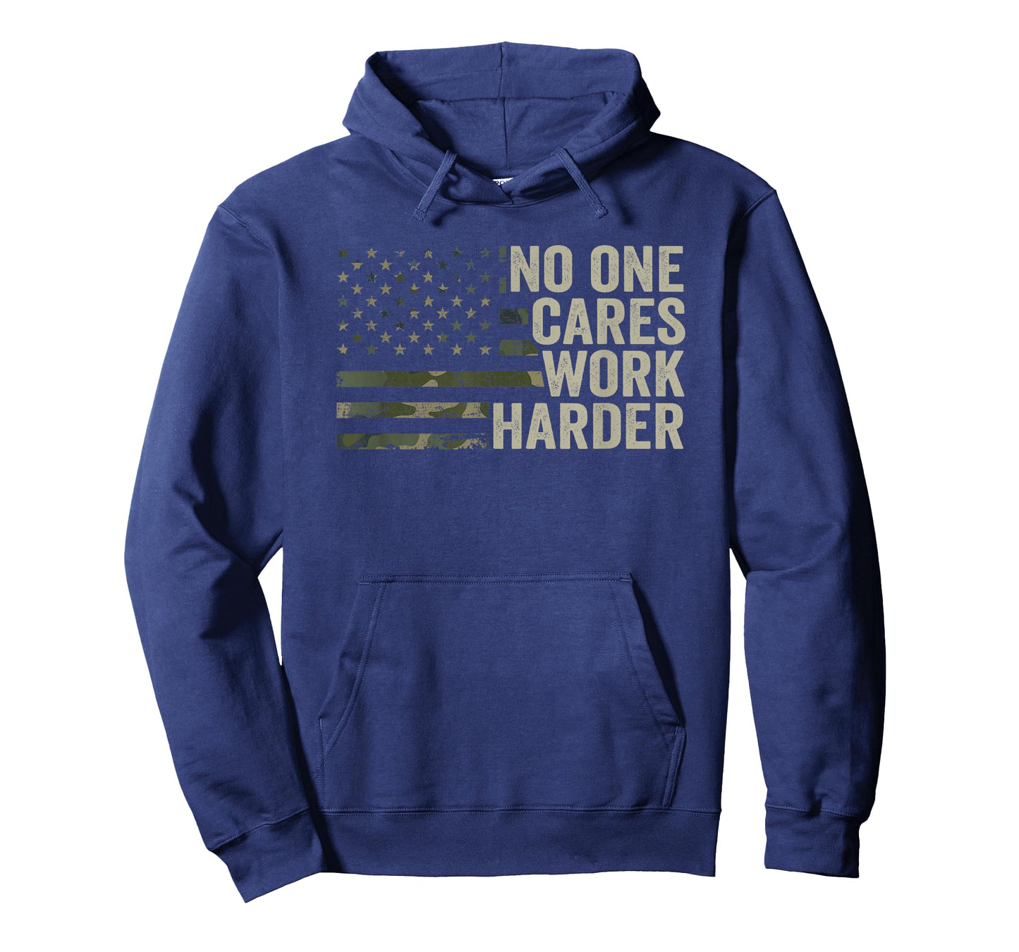 No One Cares Work Harder - Motivational Workout Gym Camo T-Shirt