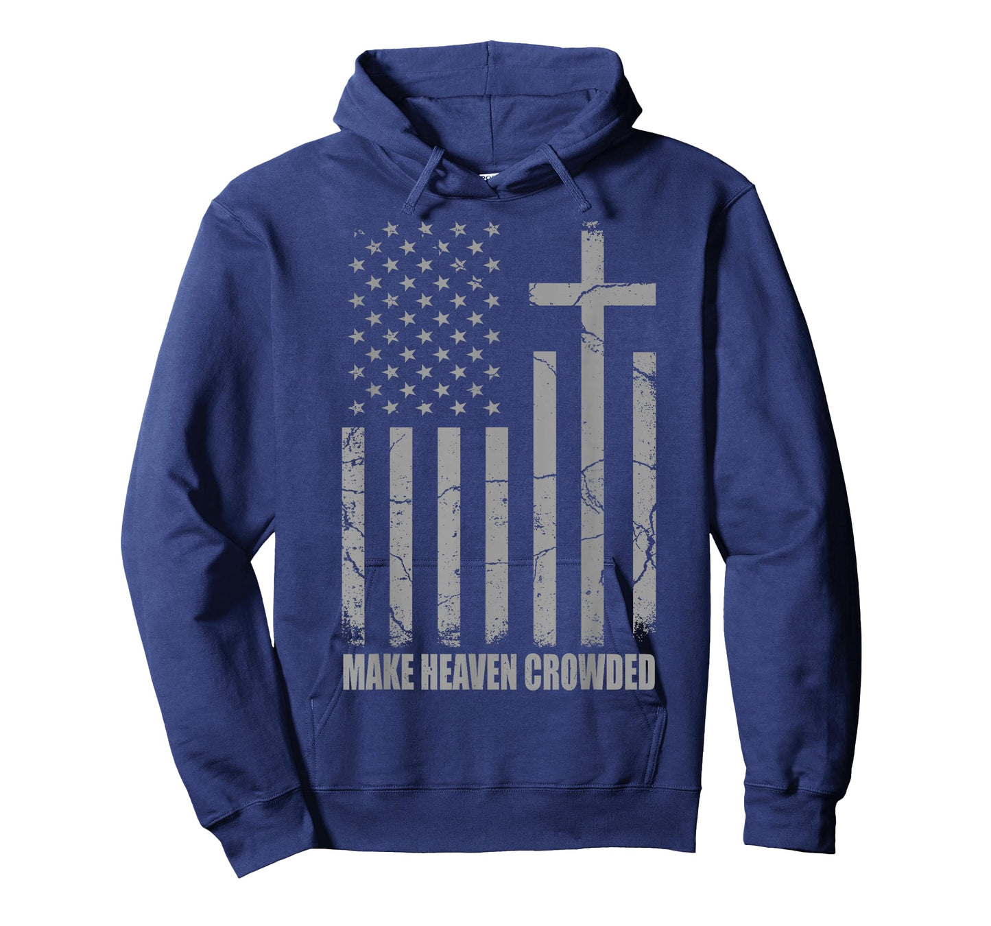 Make Heaven Crowded USA American Flag Patriotic Christian T-Shirt