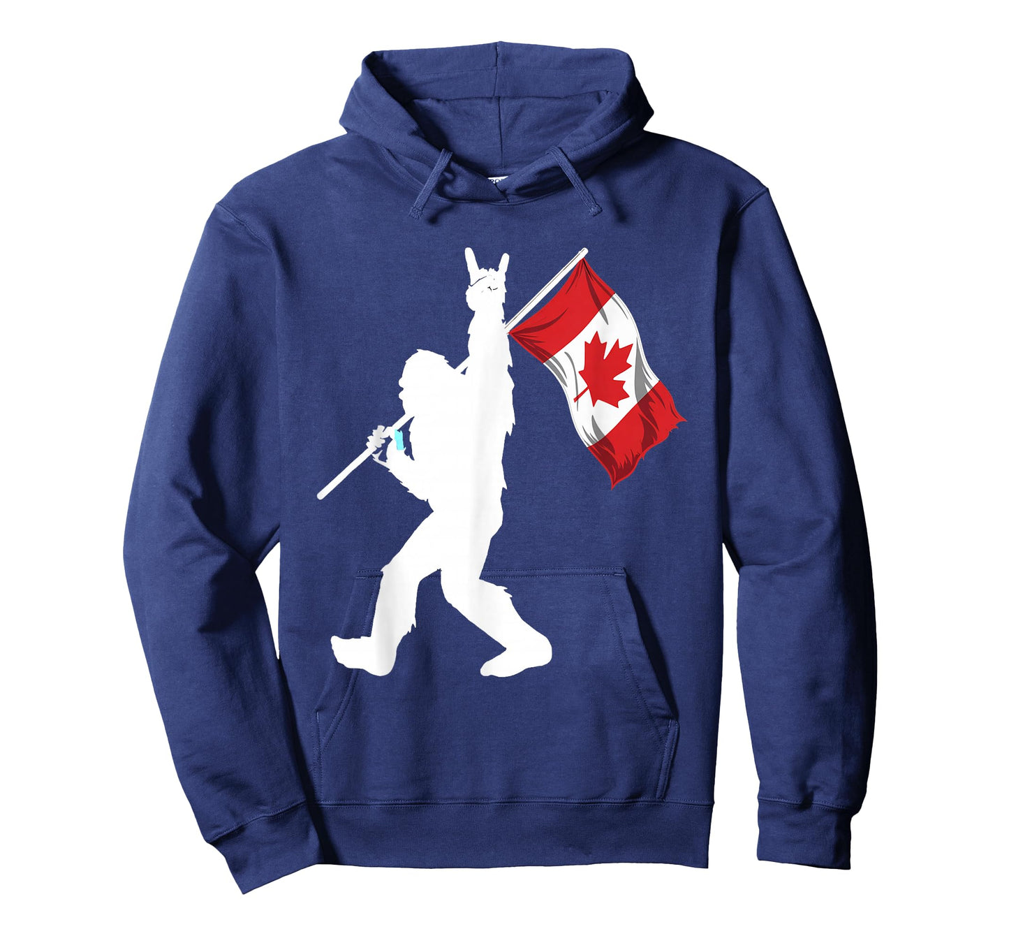 Vintage Canadian Flag BigFoot Rock'N Roll Funny Canada Day T-Shirt