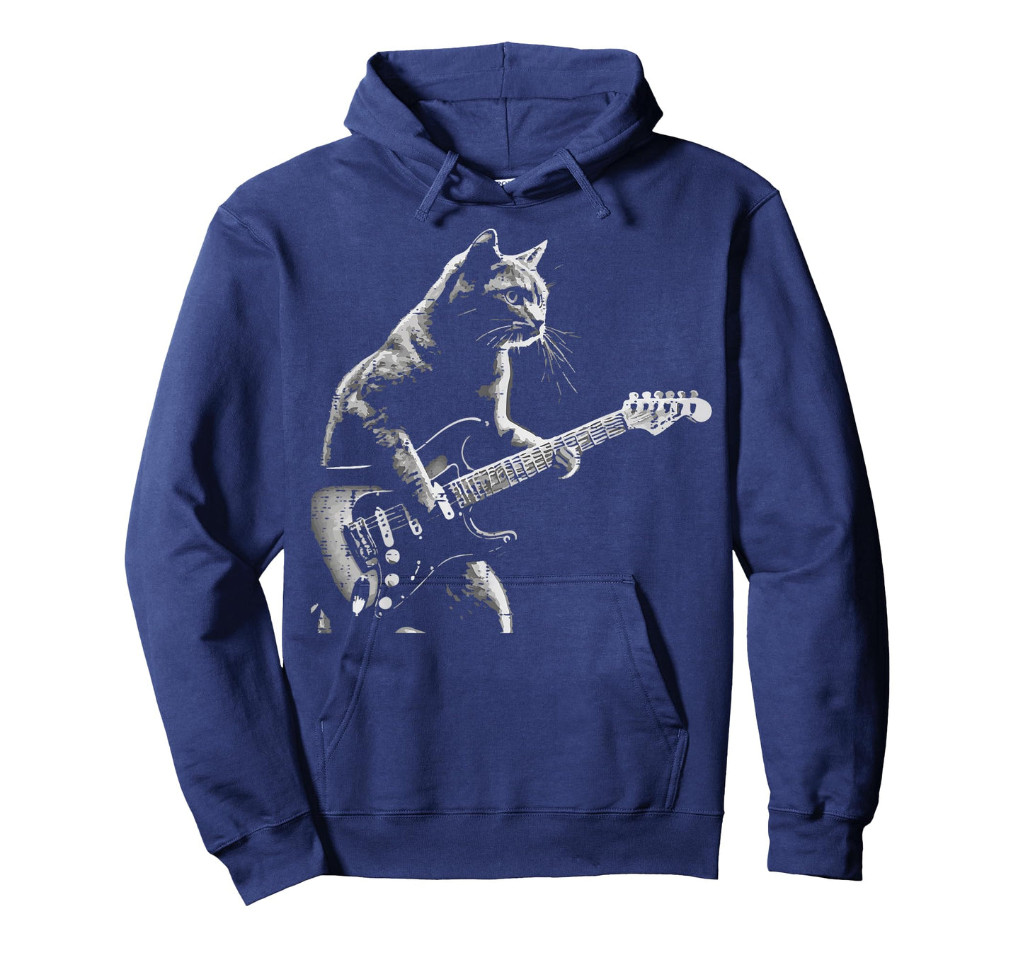 Rocker Cat Electric Guitar Rock Music Men Boys Kids Women T-Shirt