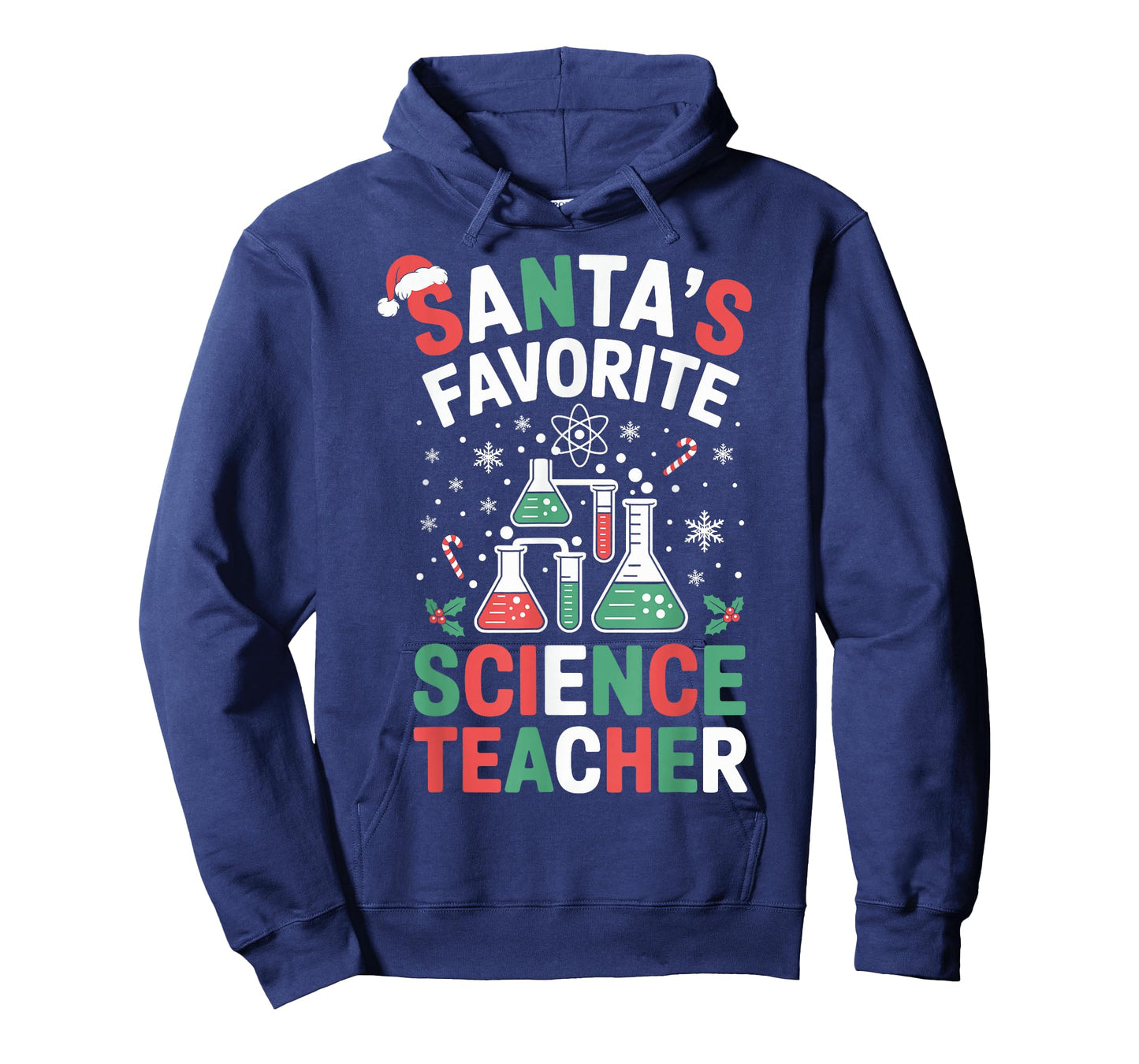 Santa's Favorite Science Teacher Funny Science Christmas T-Shirt