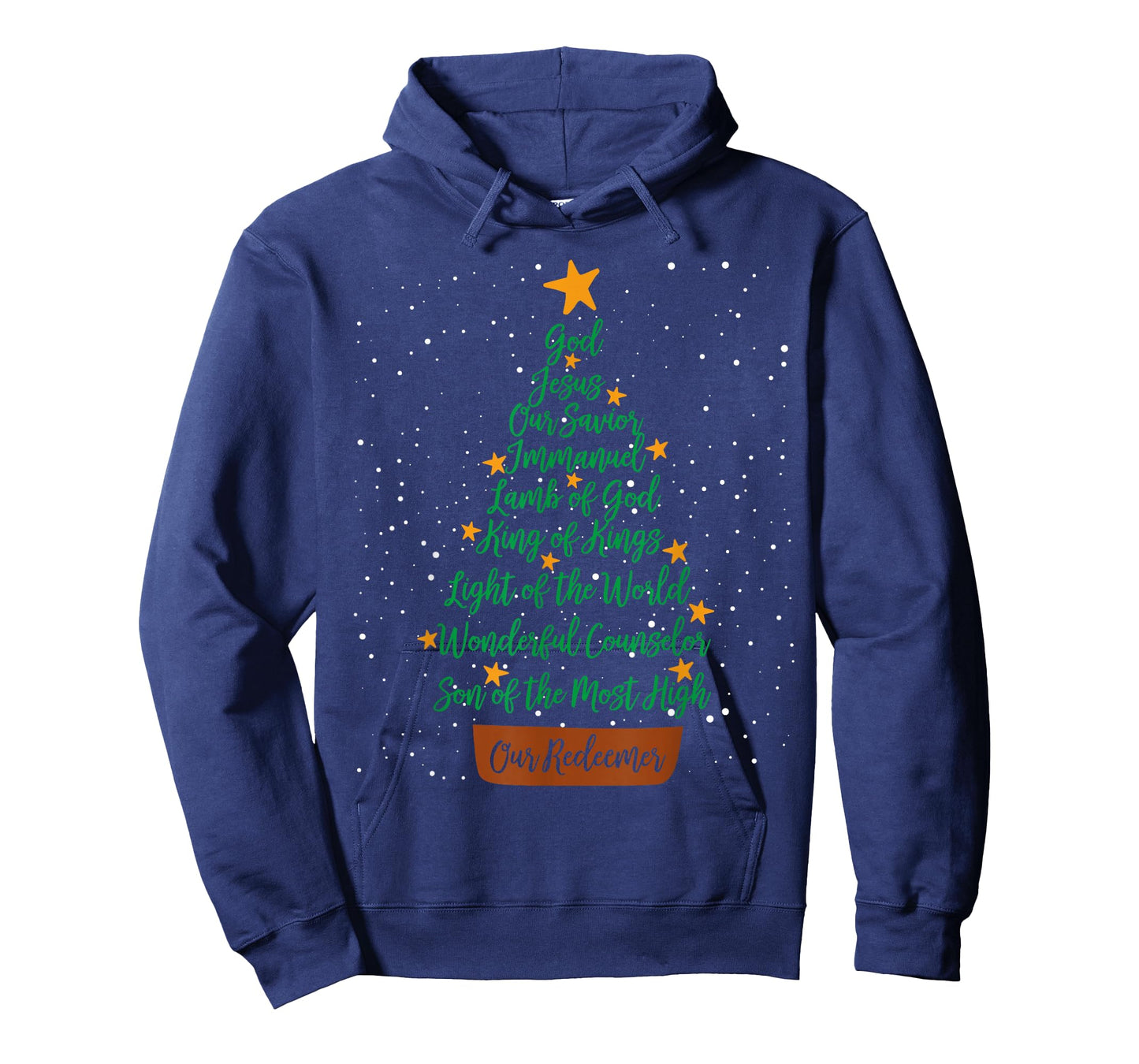 Christian Christmas Jesus Bible Names Xmas Tree Shaped T-Shirt