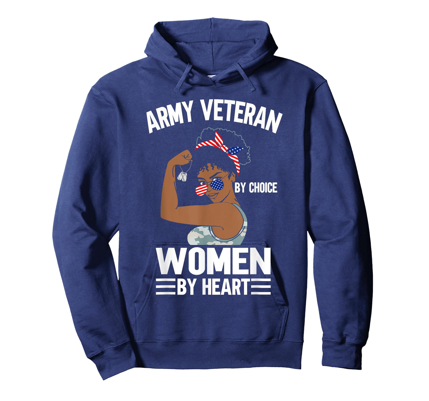 African American Army Veteran Female Afro Melanin Girl T-Shirt
