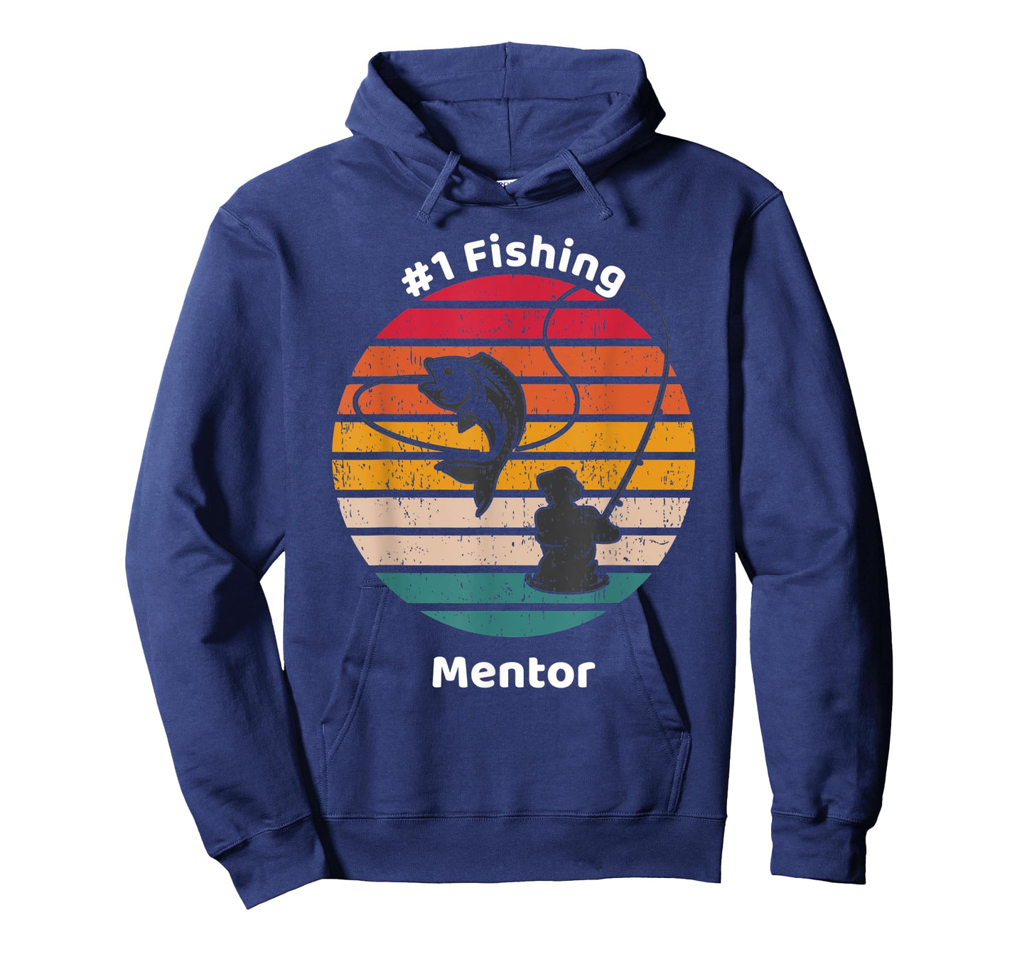 #1 Fishing Mentor Graphic Fisherman Fathers Day Gift T-Shirt