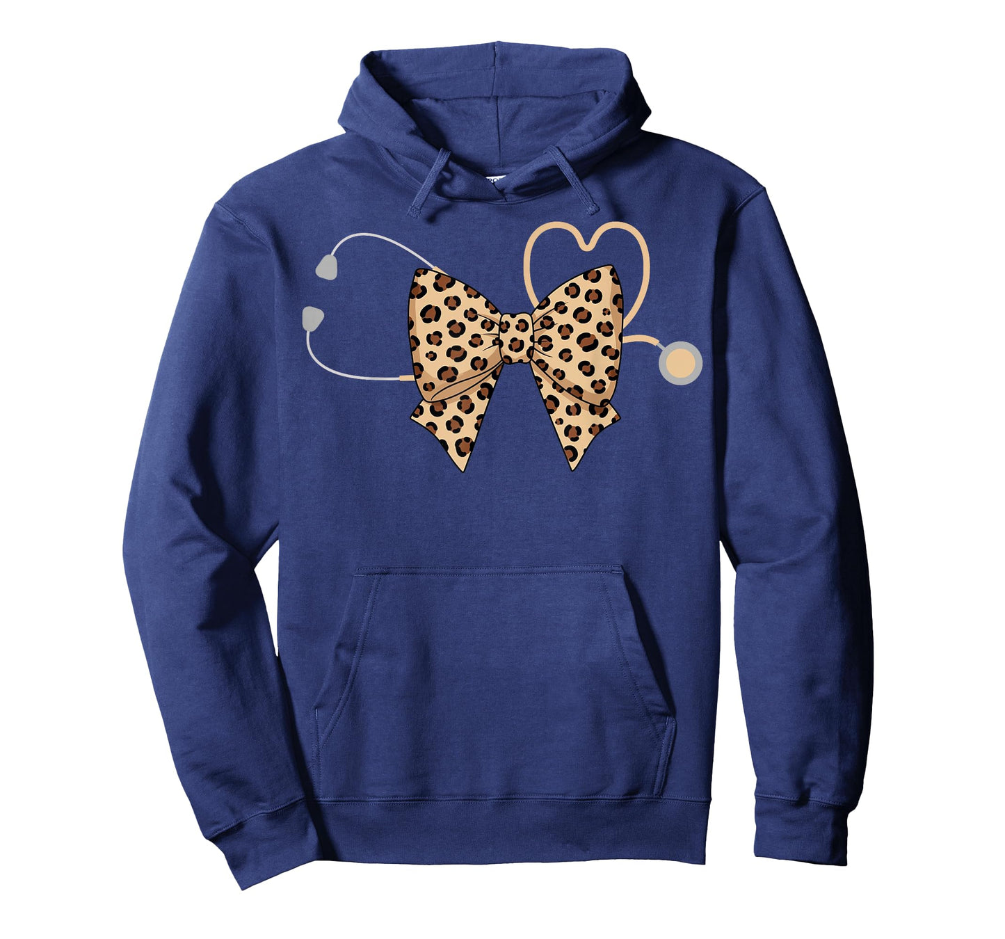 Cute Girls Leopard Print Coquette Bow Nurse Stethoscope T-Shirt
