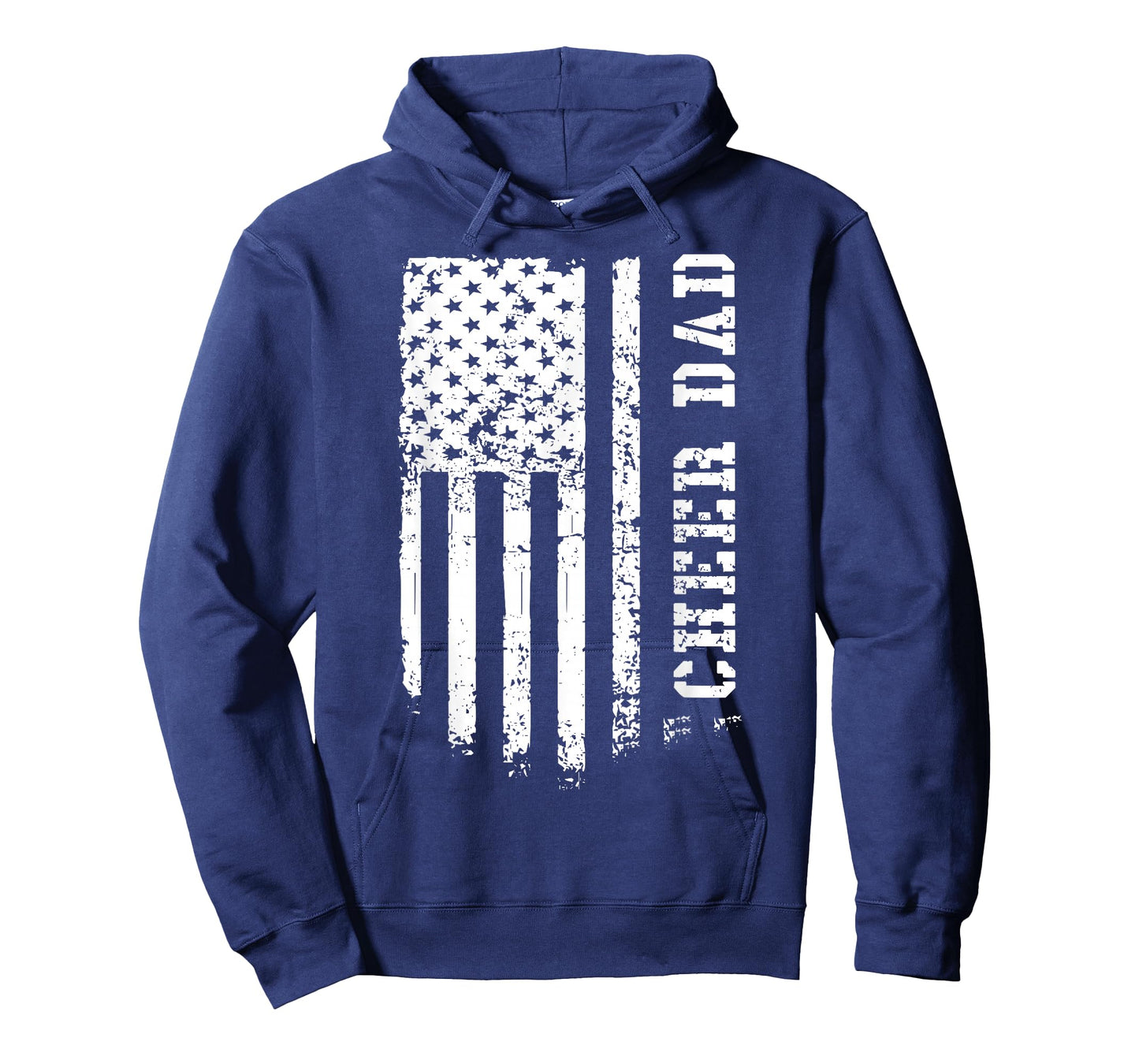 Cheer Dad Cheerleading American Flag Fathers Day Cheerleader T-Shirt
