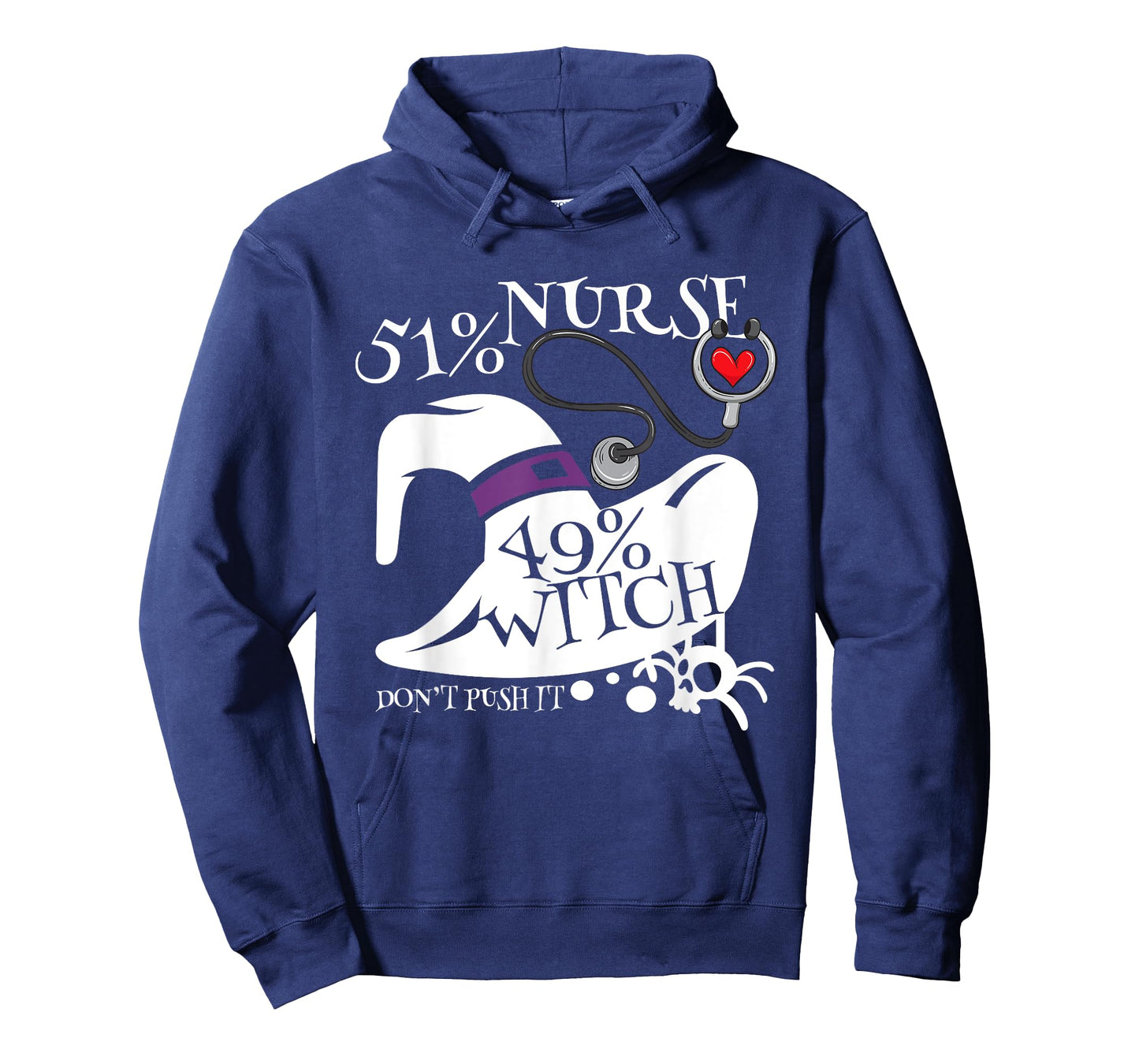51% Nurse 49% Witch Funny Halloween Speelbind Nurse T-Shirt