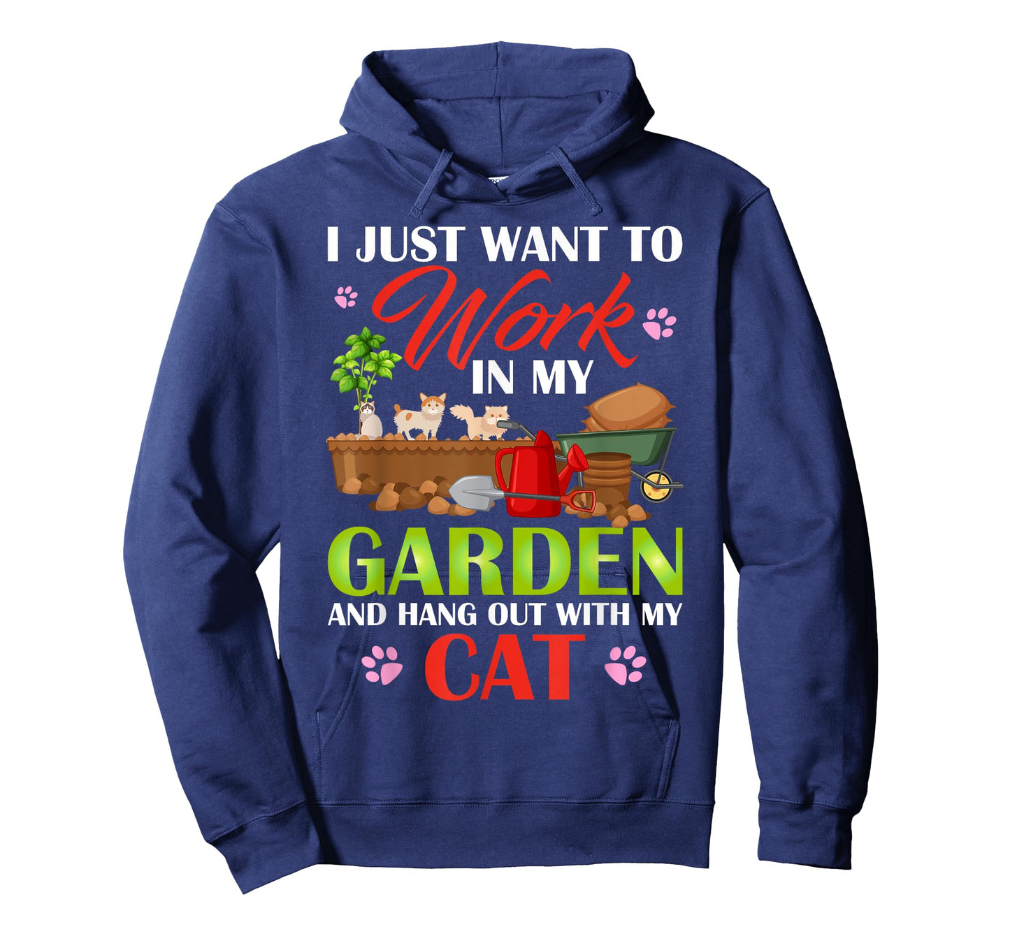 I Just Want To Work In My Garden And Hang Out With My Cat T-Shirt