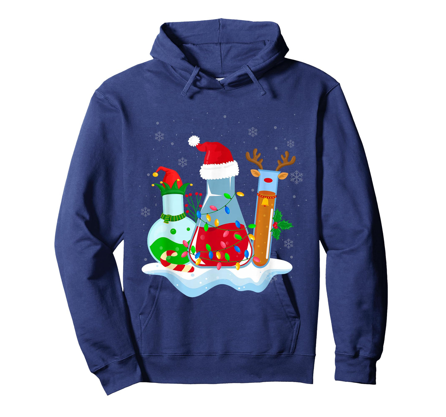 Chemical Laboratory Bottles Santa Reindeer Elf Christmas T-Shirt