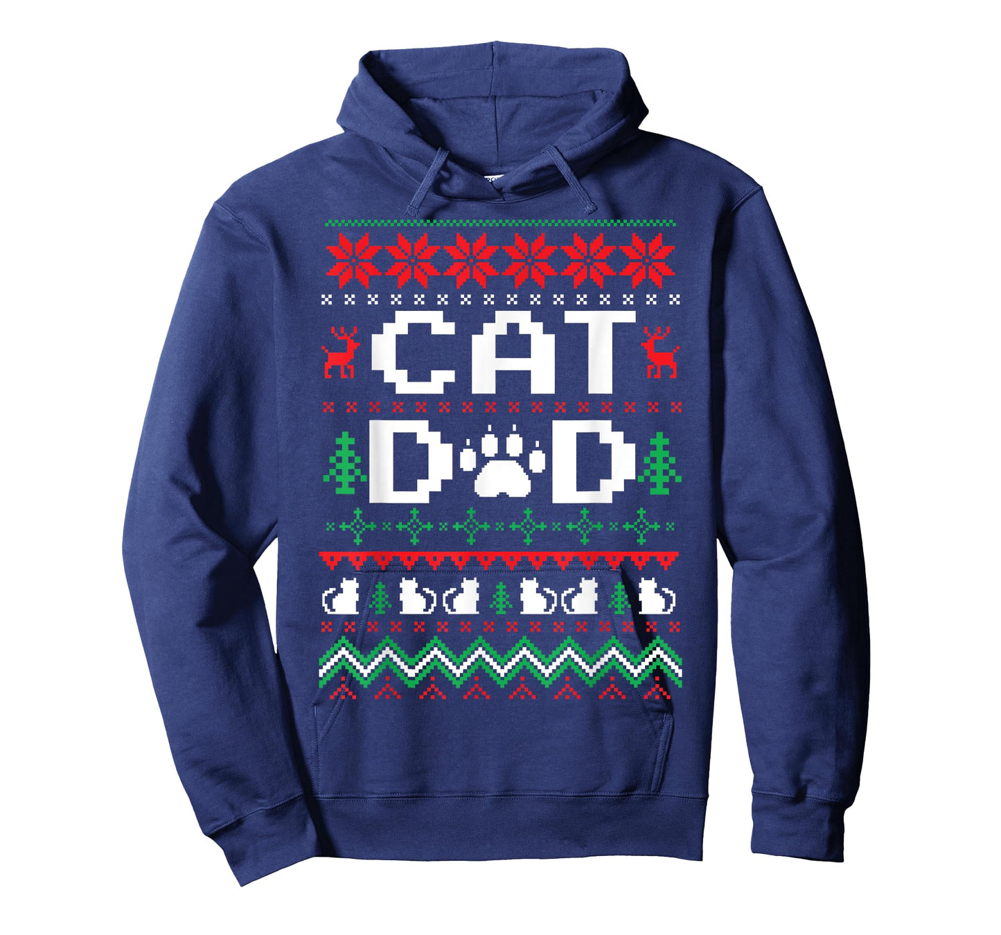 Funny Christmas Cat Dad Shirt Cats Kitten Men Women Kids T-Shirt