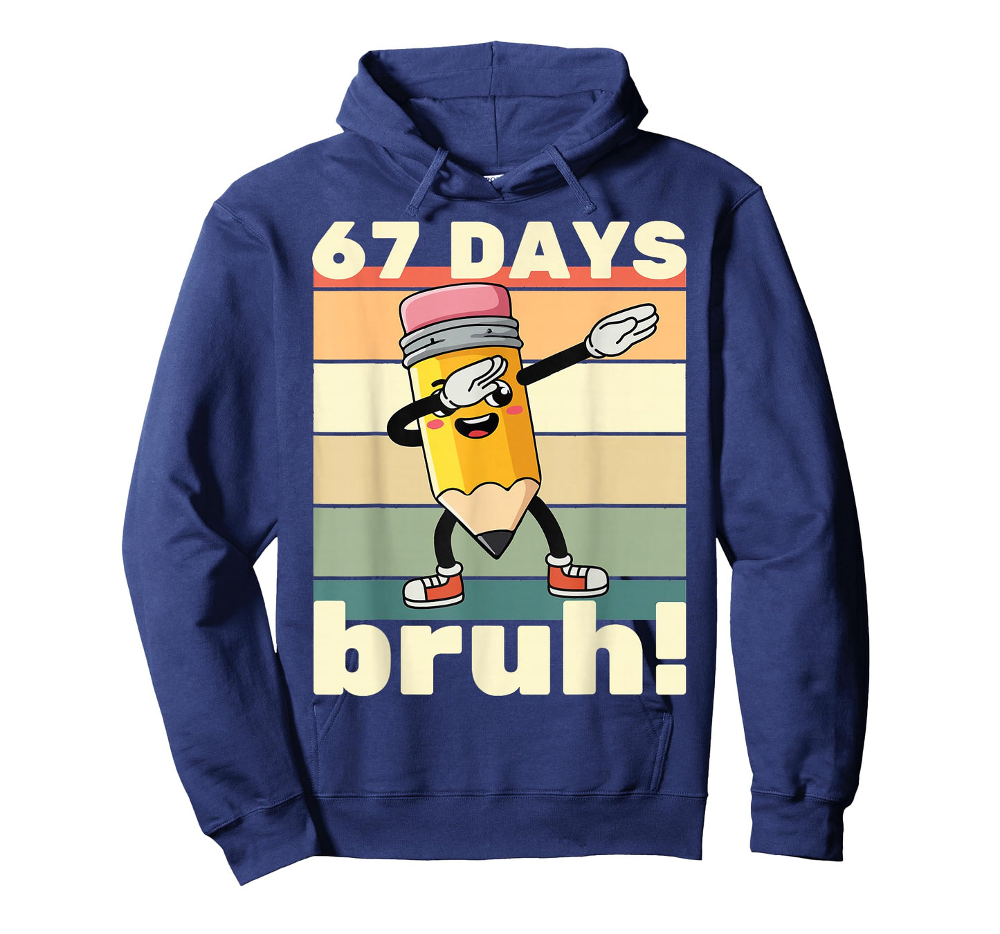67 Days of School Funny 67 Days Bruh Teachers Kids Dabbing T-Shirt