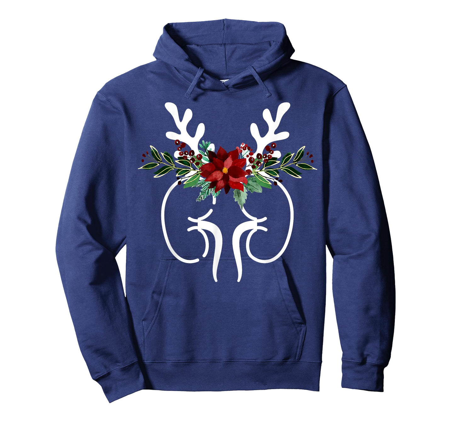 Anatomy Kidney Floral Reindeer Christmas Dialysis Nurse T-Shirt