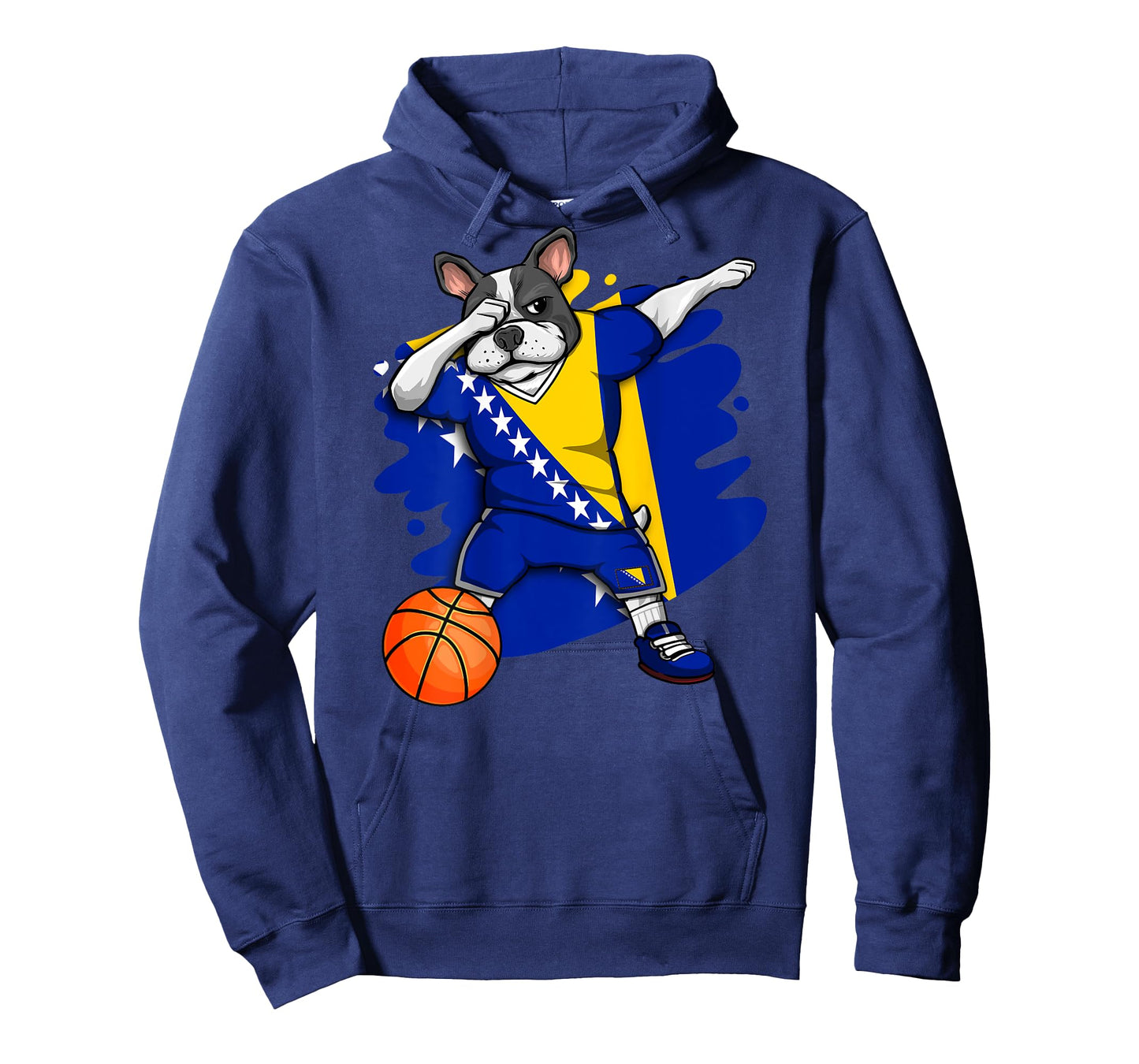 Dabbing Bulldog Bosnia Herzegovina Basketball Fan Jersey T-Shirt