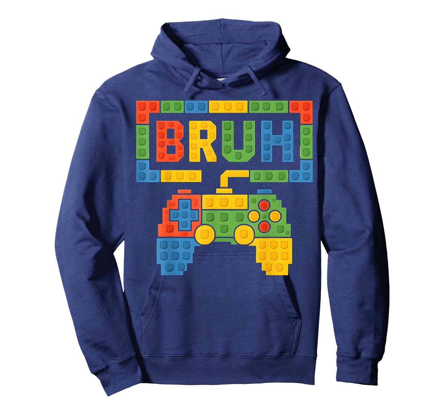 Building Blocks Bruh Boys Kids Birthday Brick Builder Gamer T-Shirt