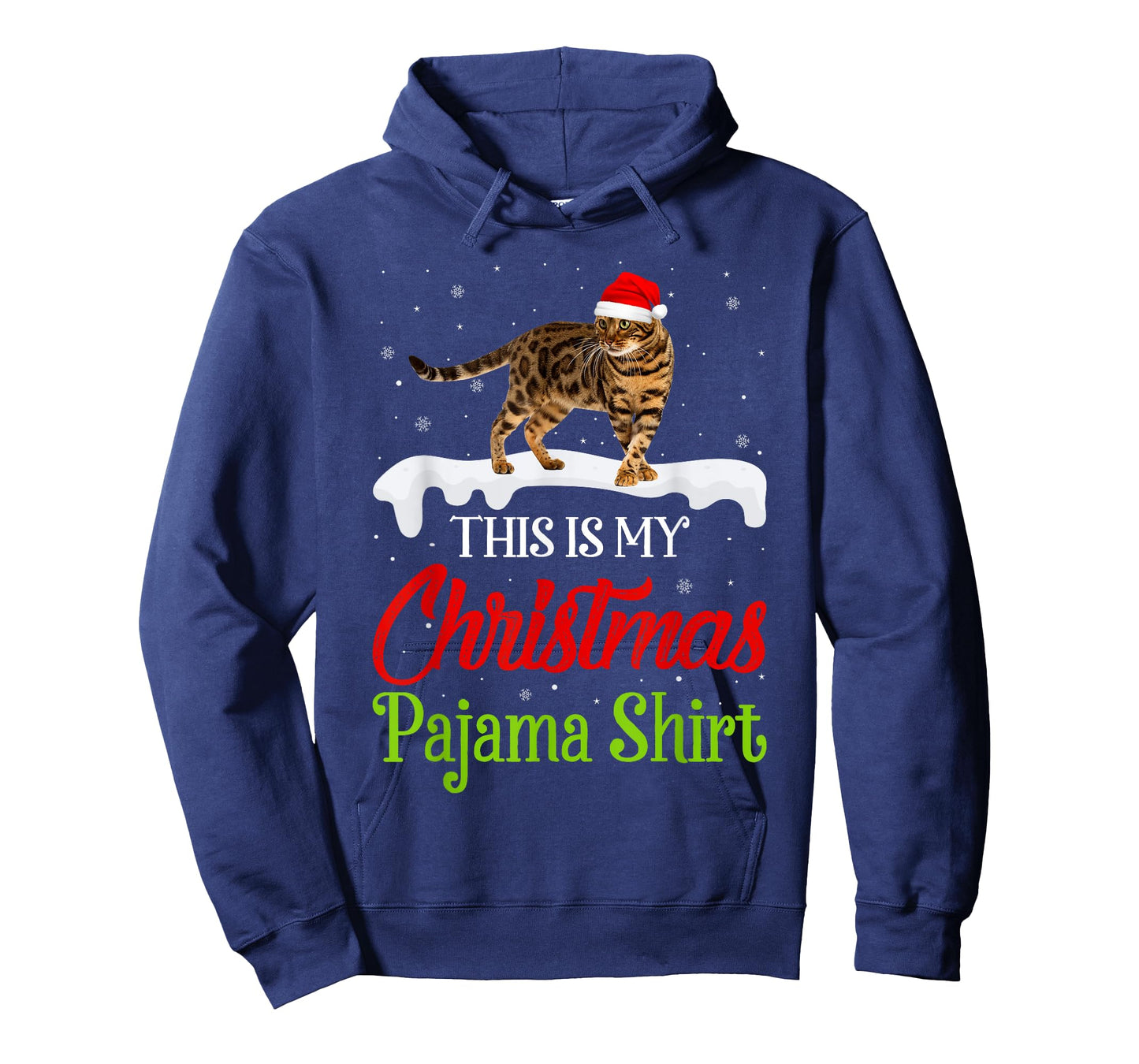 This Is My Christmas Pajama Shirt Bengal Cat T-Shirt