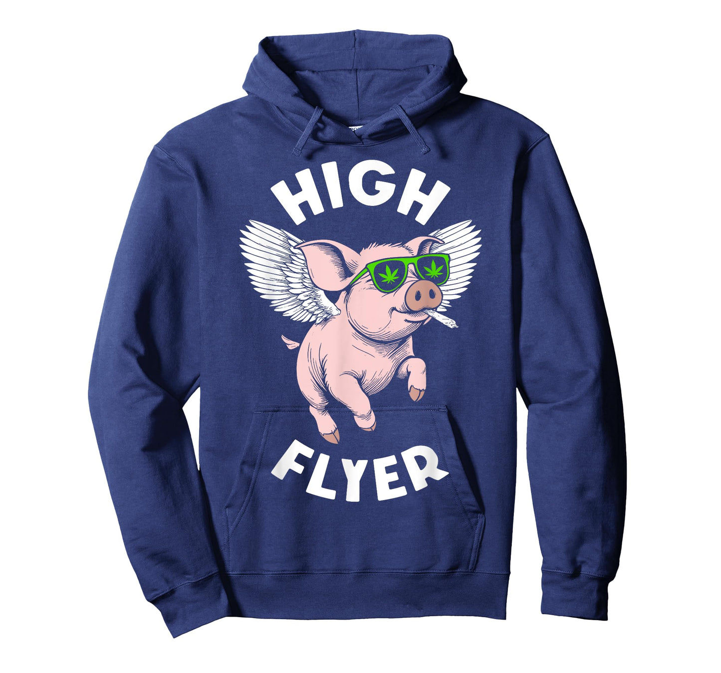 420 Marijuana Funny Pig Lover High Flyer Stoner Weed Pot T-Shirt