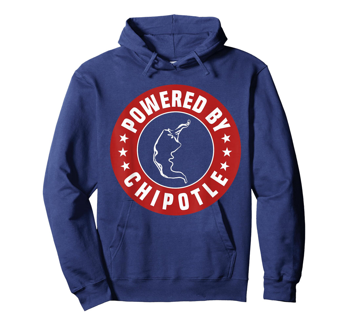 Funny Powered By Chipotle Design Chili Pepper T-Shirt