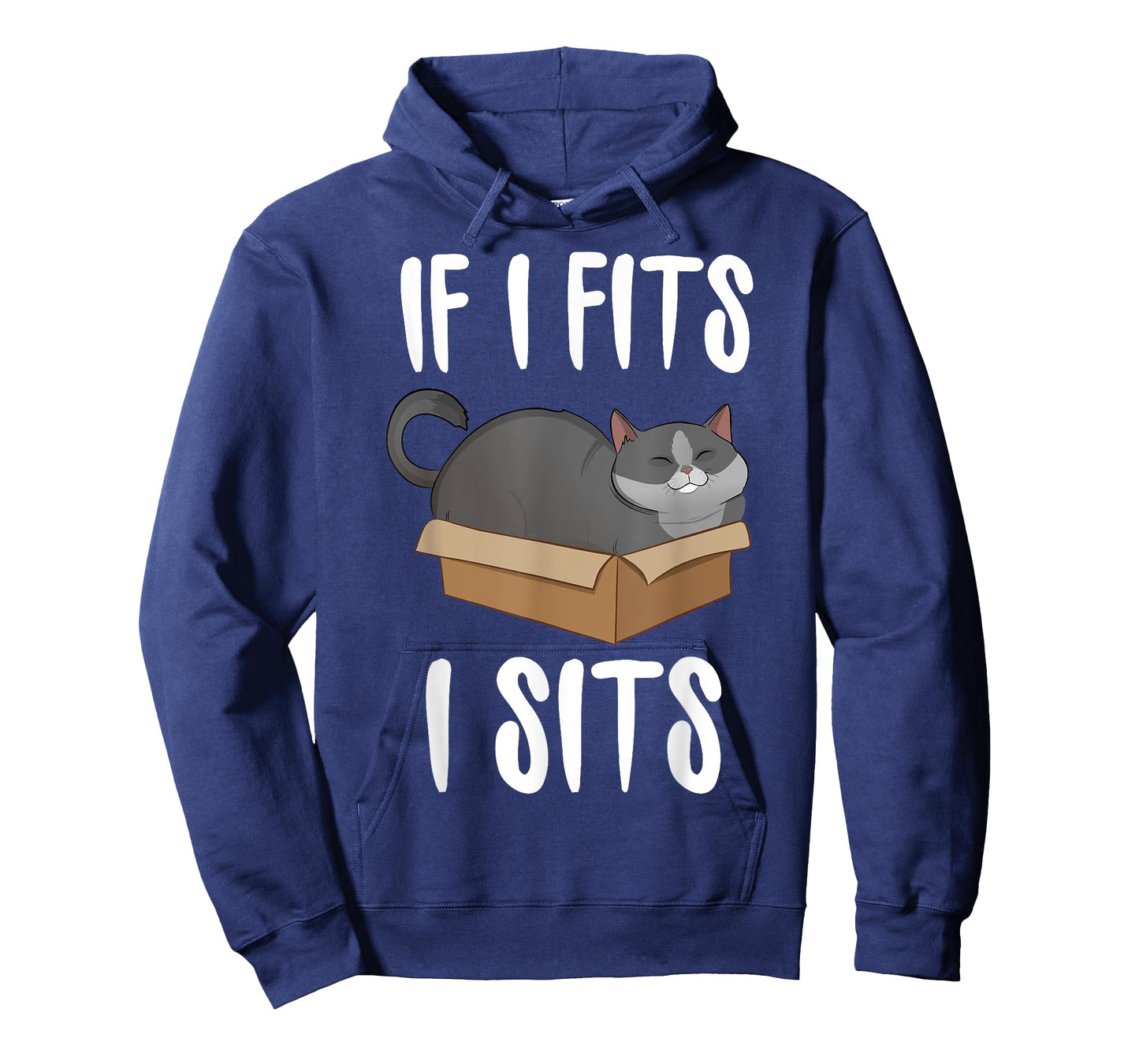 If I Fits I Sits Cat Meme Shirt Funny Cat In A Box T-shirt Men Women Girls Kids T-Shirt