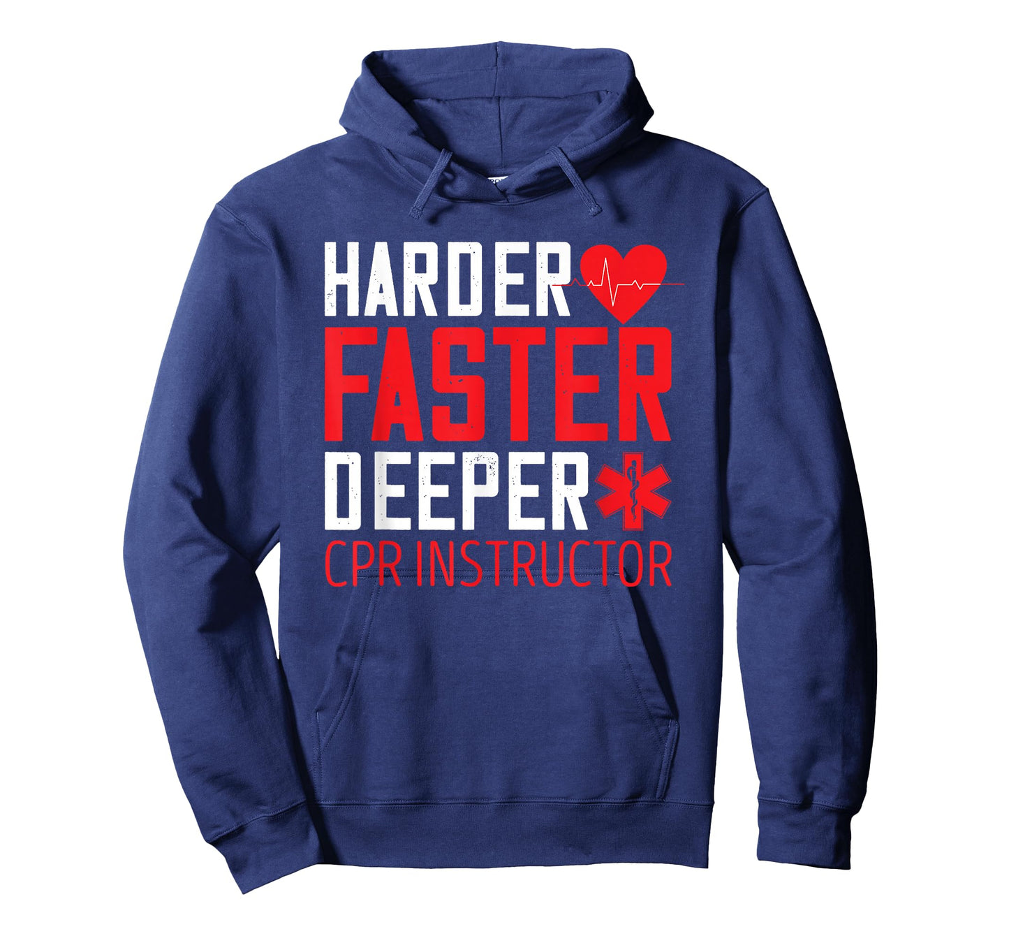 CPR Instructor Harder Faster Deeper AED Instructor Heartbeat T-Shirt