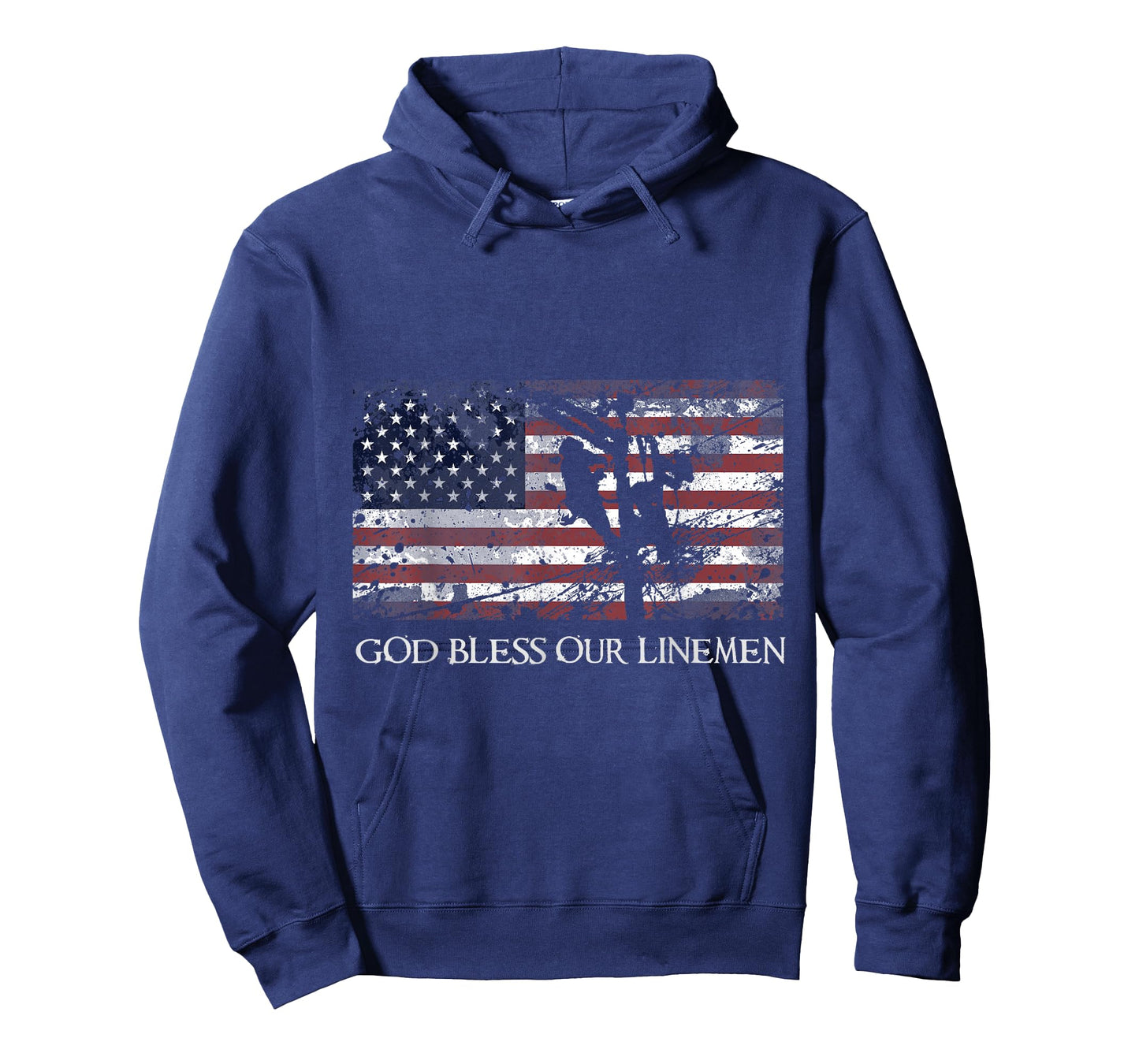 God Bless Our Linemen Cool American Lineman Flag T-Shirt