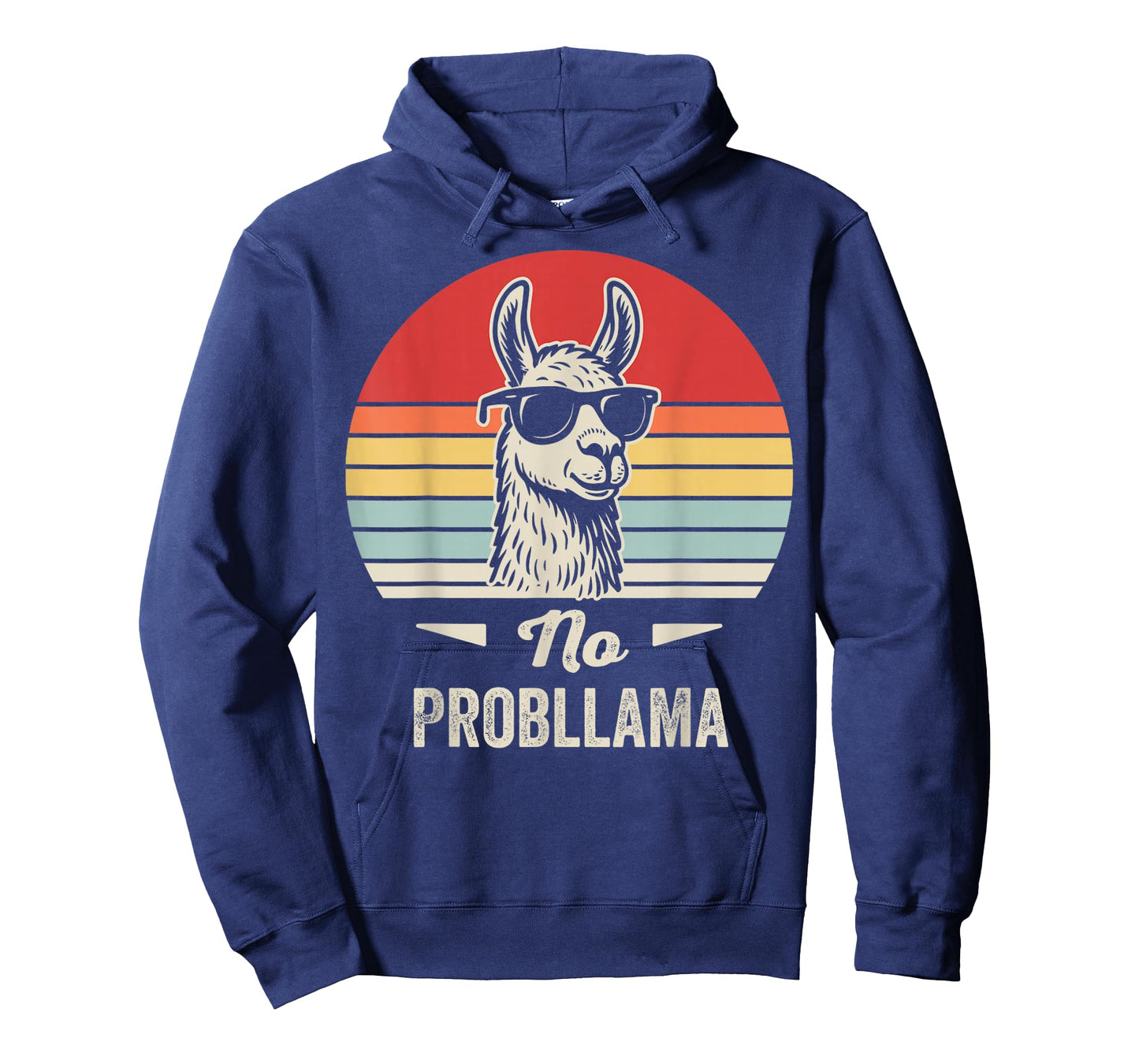 No Probllama Retro Llama Humor Design T-Shirt