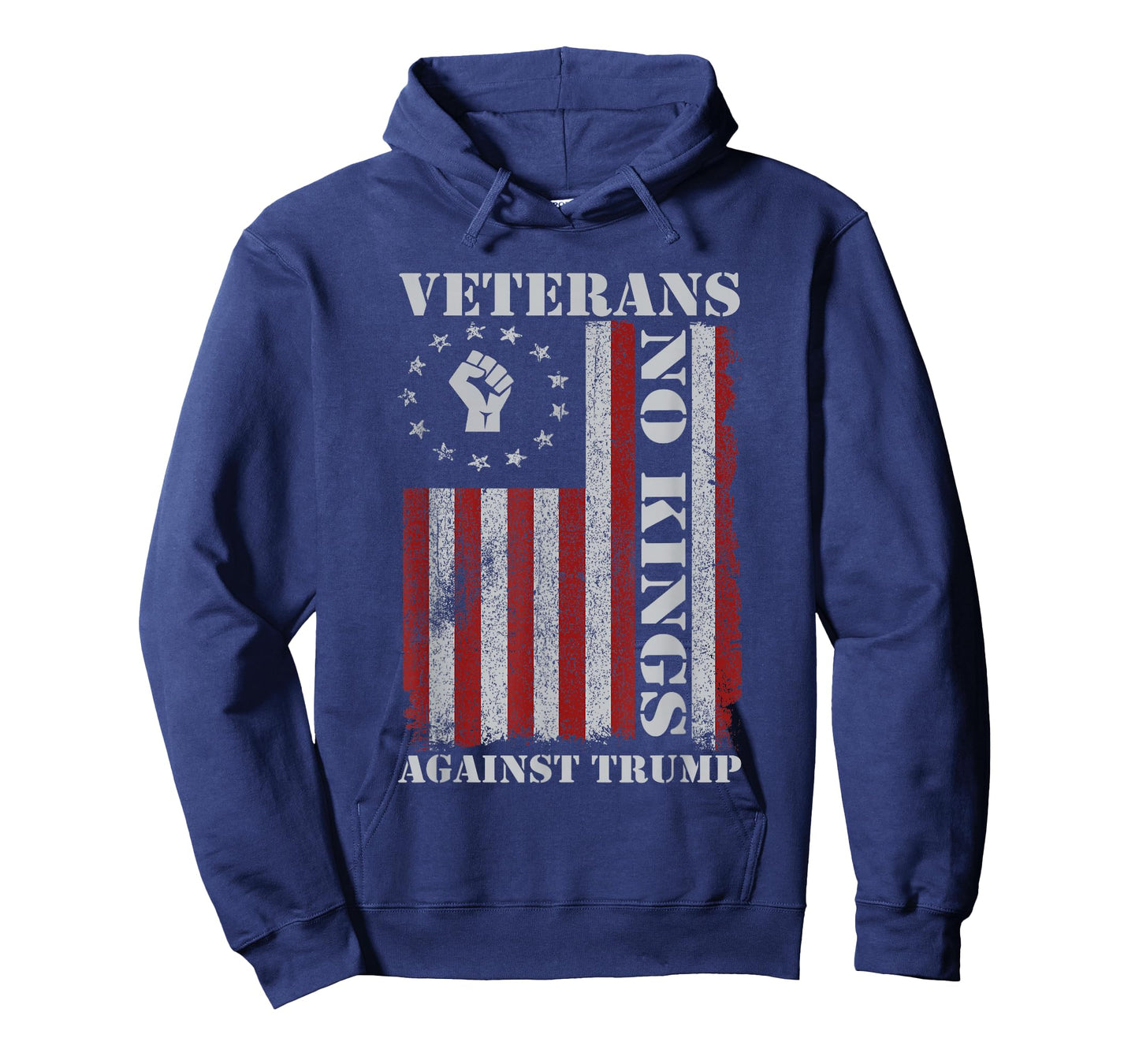 Military Veterans Protest USA Flag No Kings America Protest T-Shirt