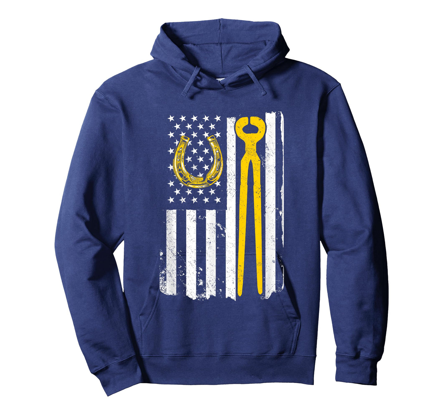 Horseshoe Ferrier Horse Lover US Flag American Independence T-Shirt