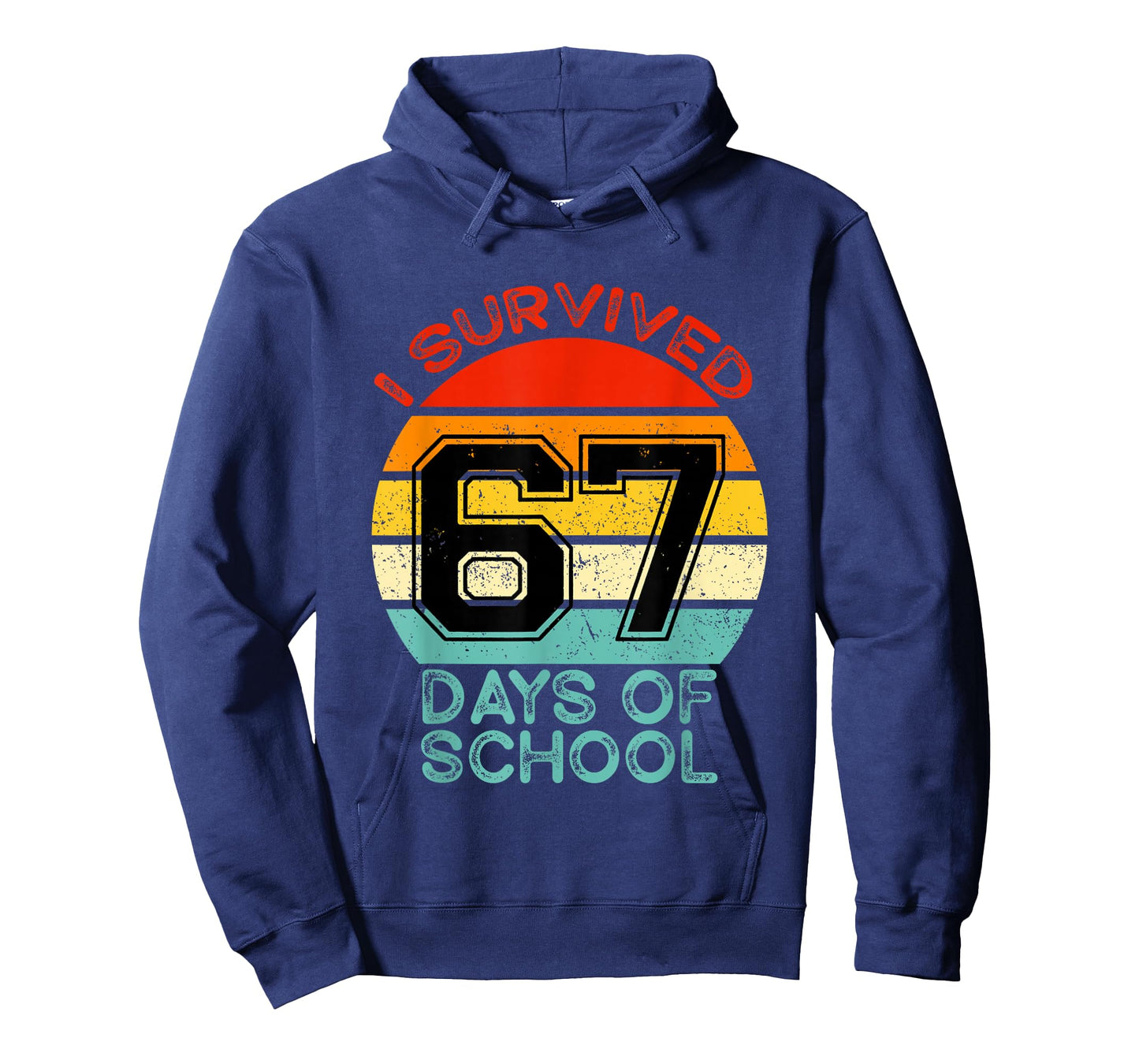 Funny Retro I Survived 67 Days of School Teachers Students T-Shirt