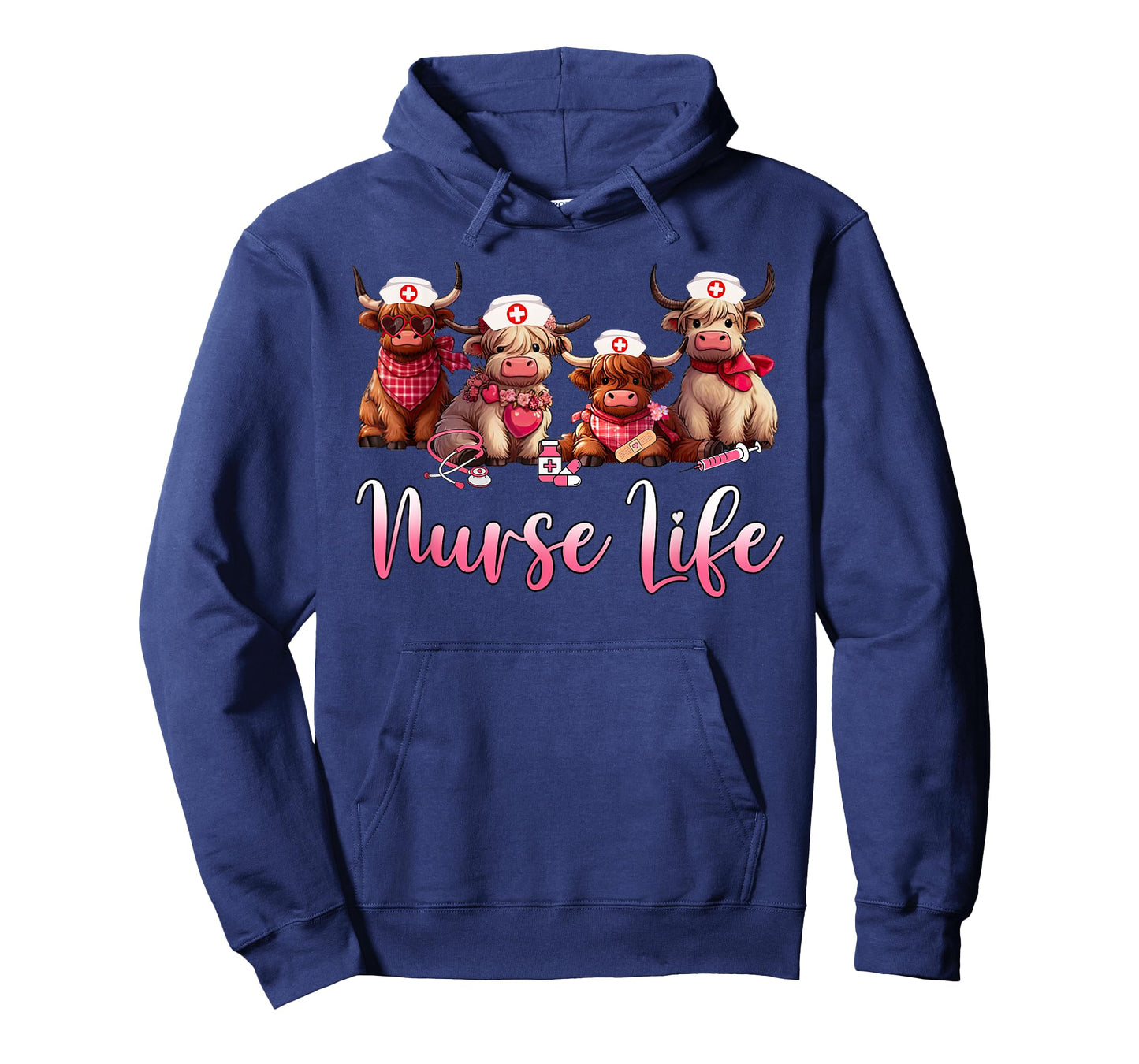 Cute Highland Cow Nurse Life Nursing Farm Animal Lover T-Shirt