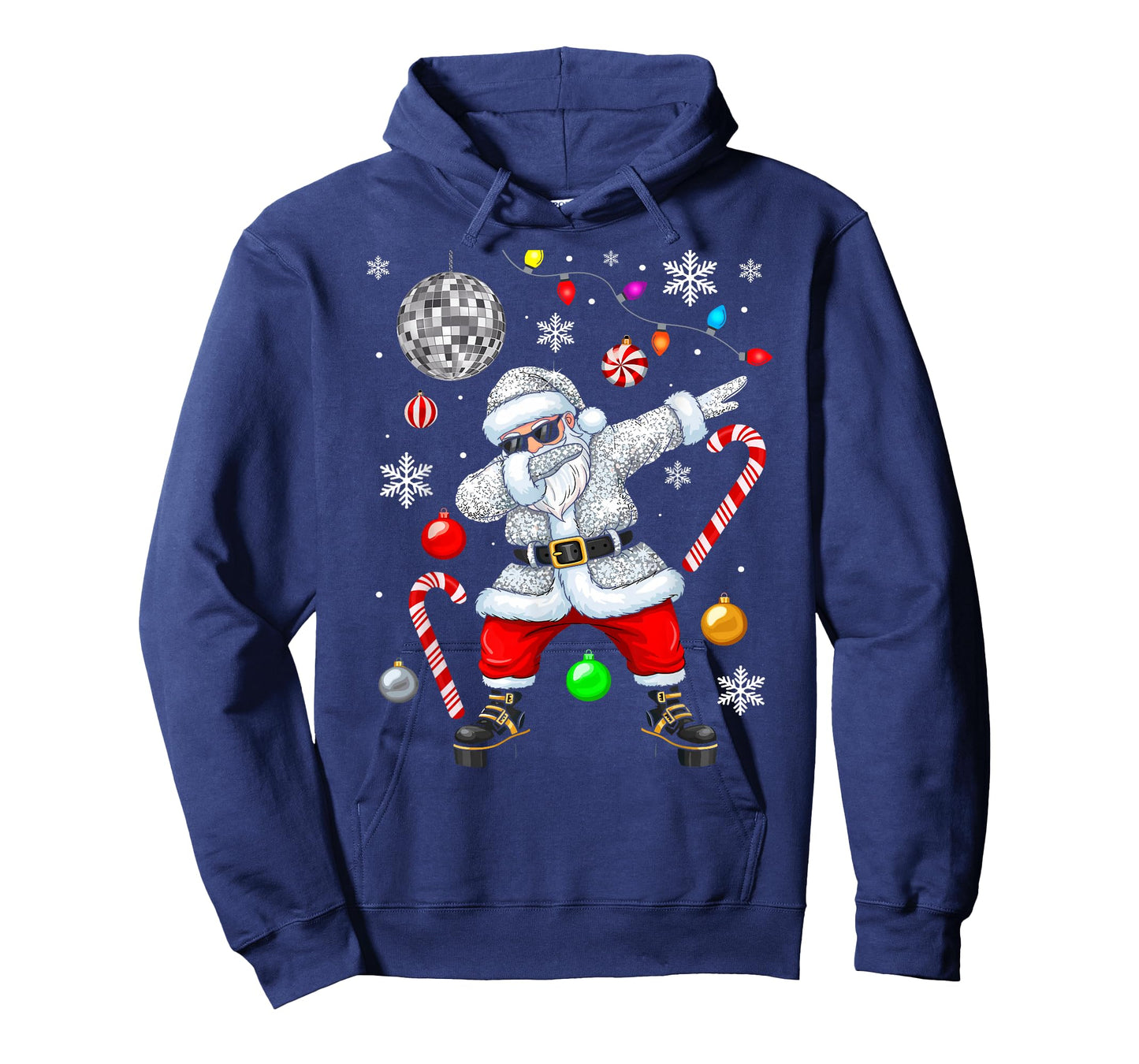 Dabbing Santa Christmas Disco Retro 70s 80s Vibes Hippie T-Shirt