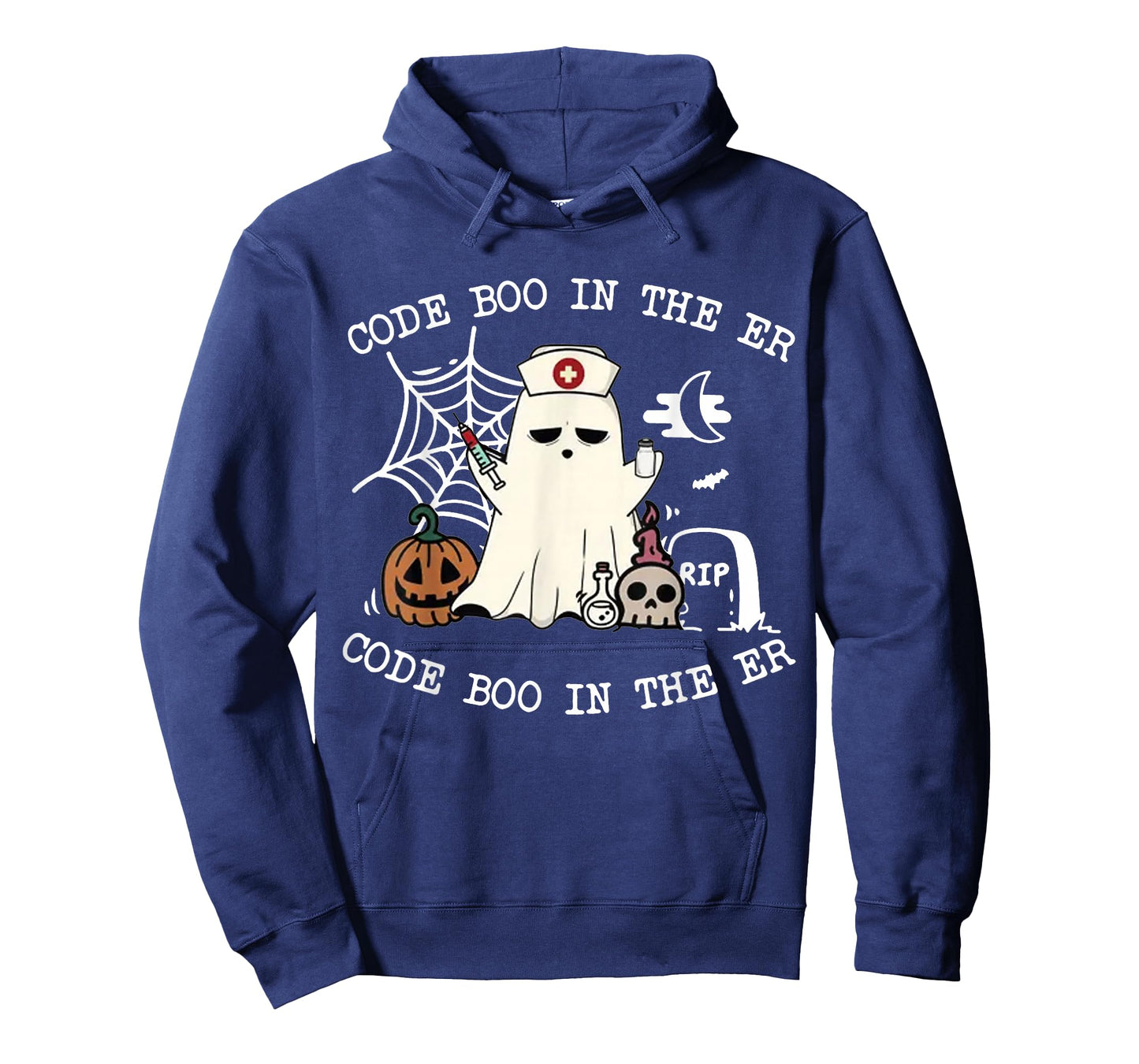 Code Boo in The ER Emergency Room Nurse Spooky Halloween T-Shirt