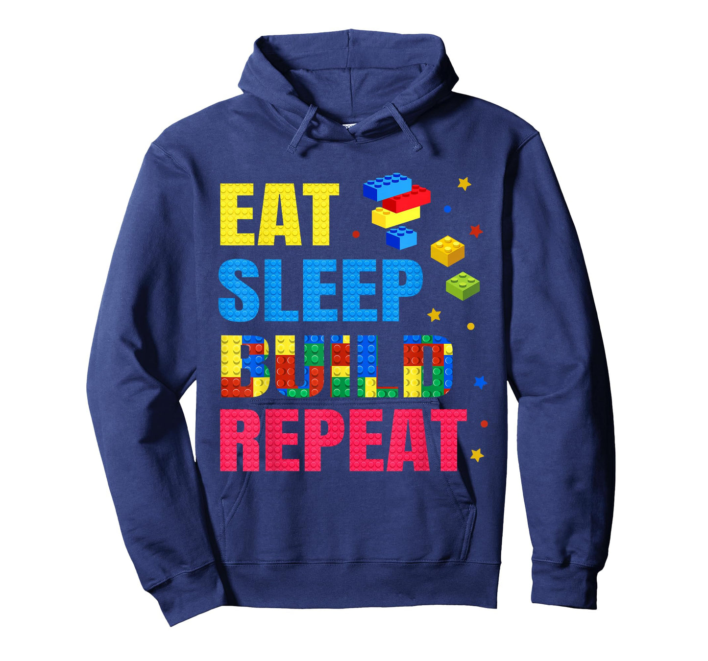 Eat Sleep Build Family Master Builder Building Bricks Blocks T-Shirt