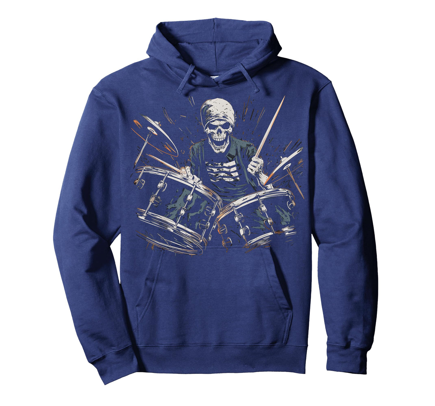 Skeleton Drummer Guy Rock And Roll Band Rock On Drum Kit T-Shirt