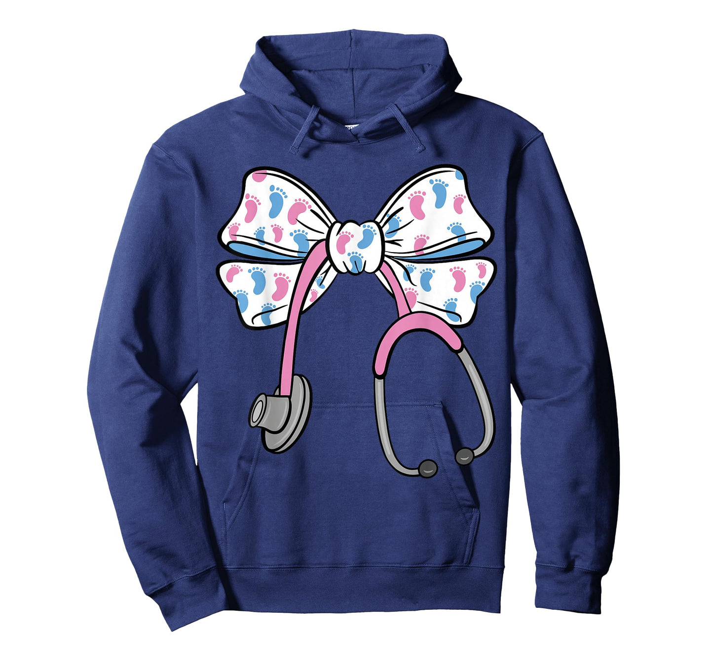 Cute Coquette Bow Stethoscope L&D Labor and Delivery Nurse T-Shirt