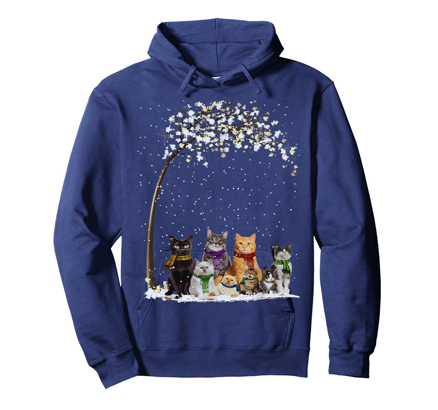 Christmas Cats Winter Tree Snow Cat Cute Kitty Scarf T-Shirt T-Shirt