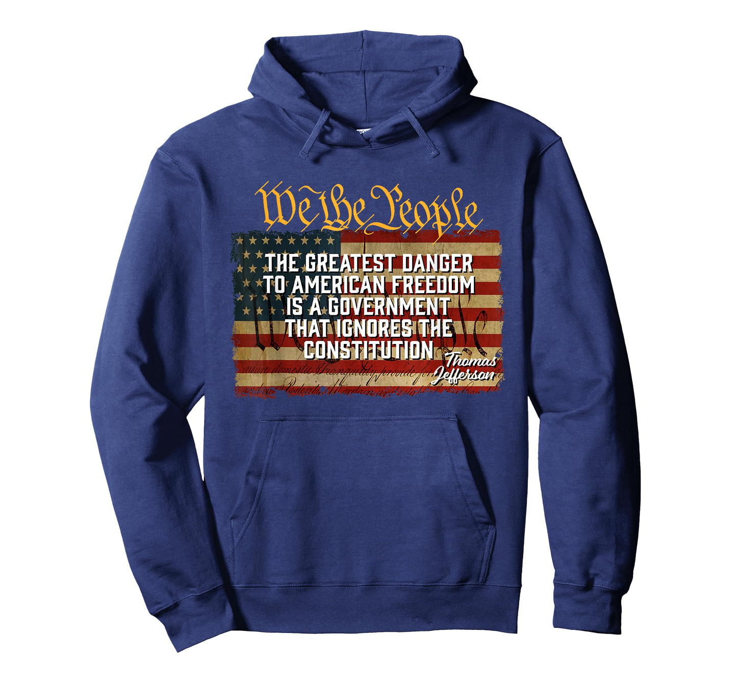 The Greatest Danger to American Freedom Thomas Jefferson T-Shirt Small