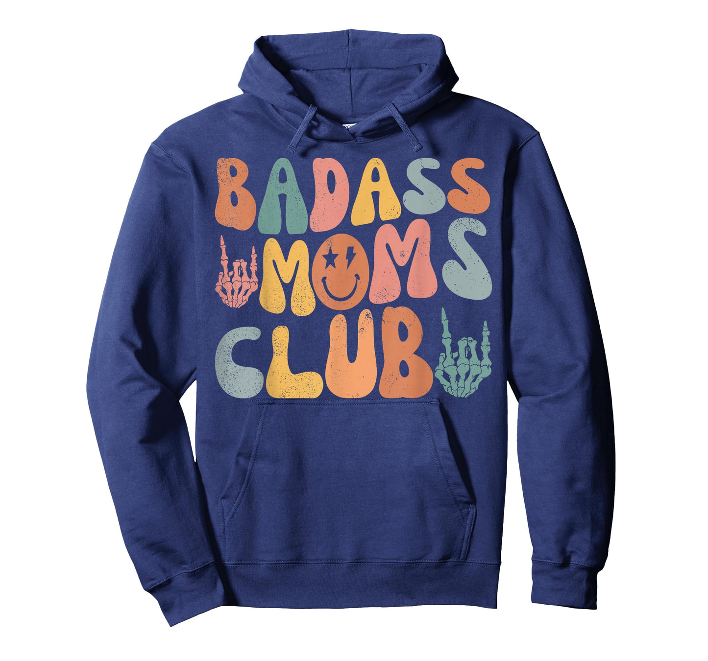 Groovy Badass Moms Club Cool Mom Funny Family Humor Retro T-Shirt