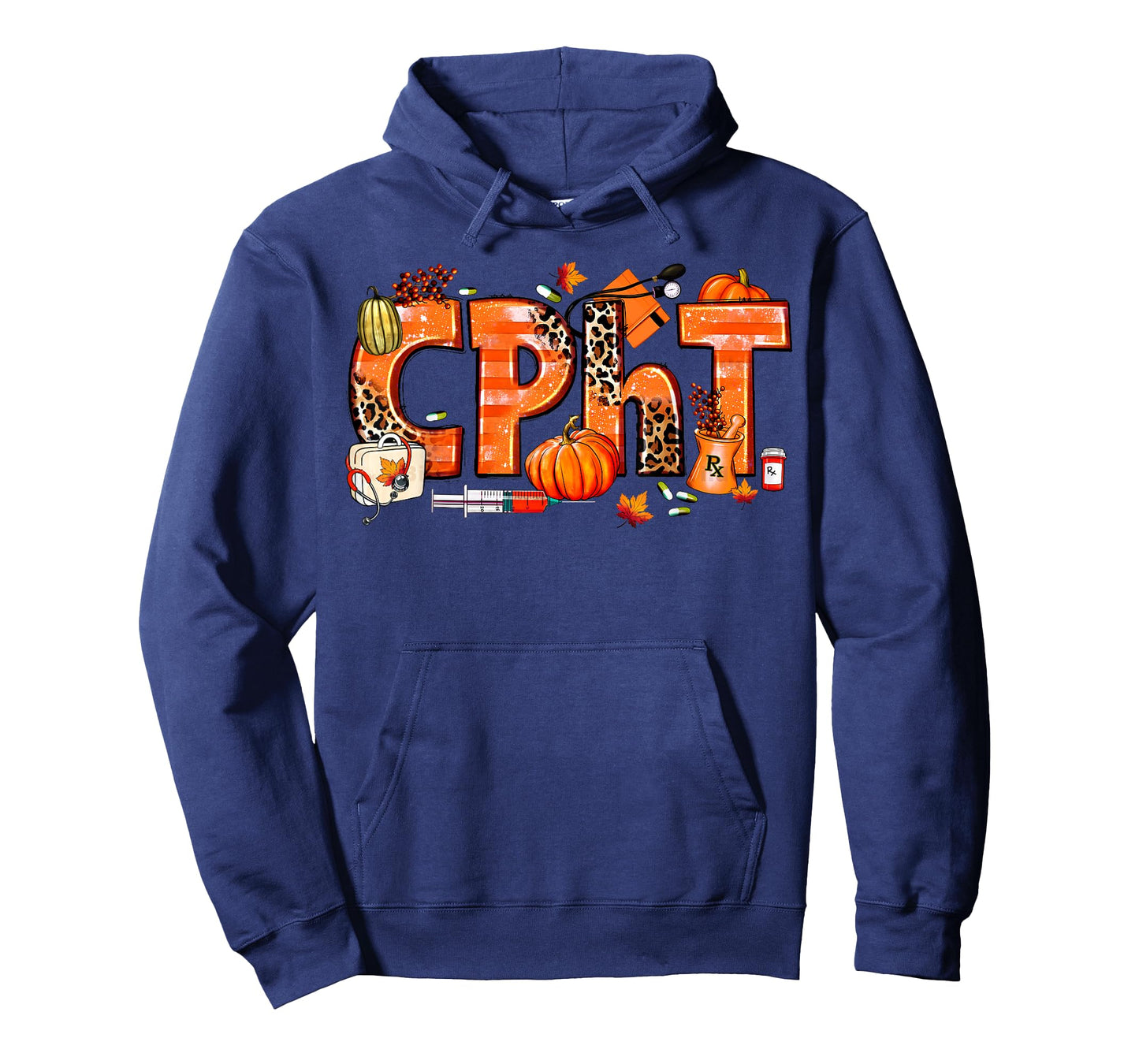 CPHT Pharmacy Technician Fall Autumn Pumpkin Thanksgiving T-Shirt