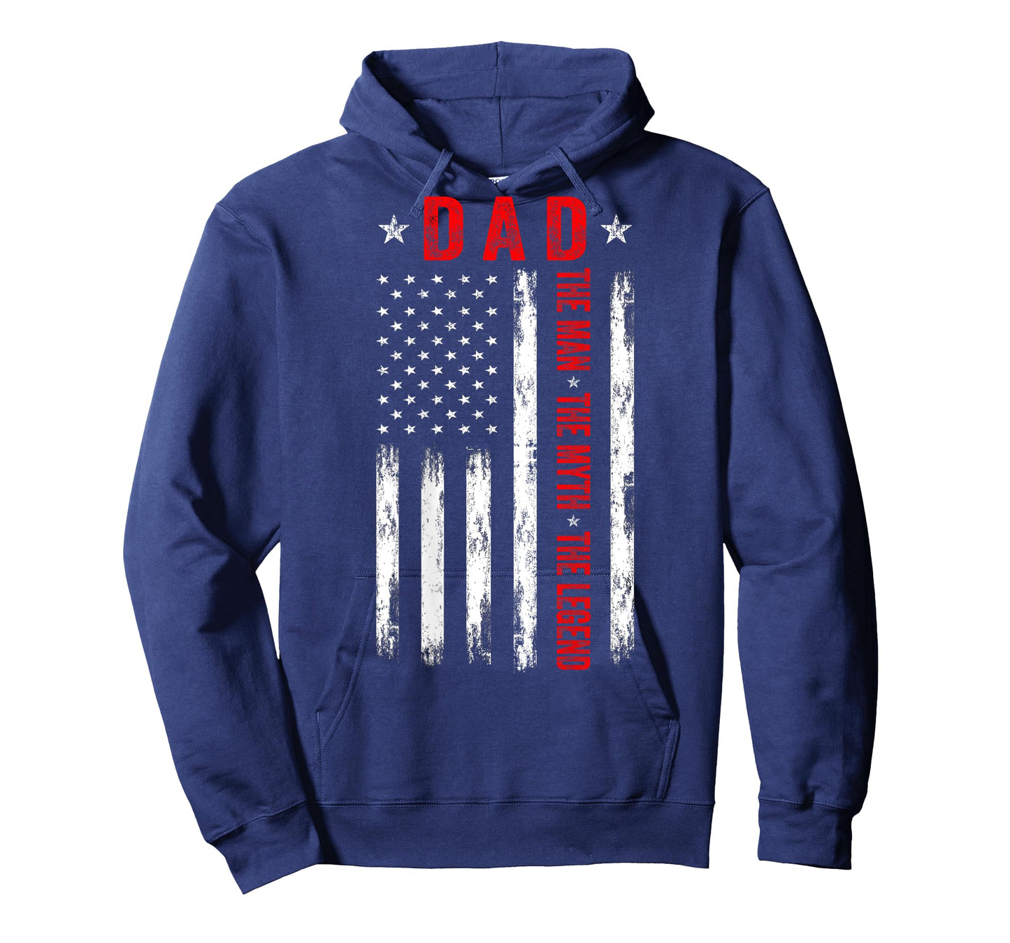 Dad The Man The Myth The Legend US American Flag (On Back) T-Shirt