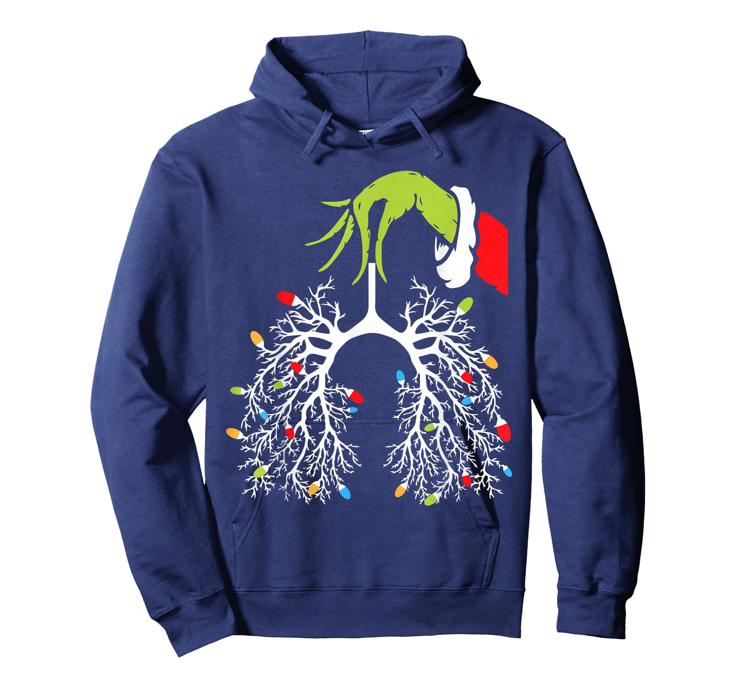 Christmas Nurse Lung Xmas Lights Funny Pulmonologist Xmas T-Shirt
