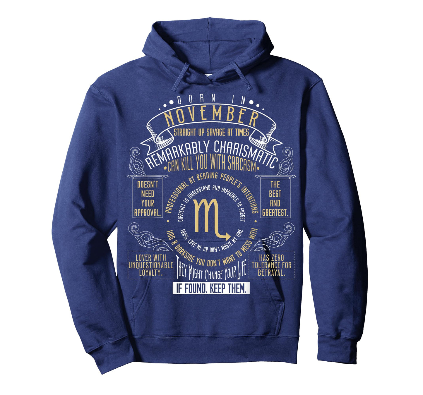 Born In November Scorpio Zodiac Birthday Horoscope Astrology T-Shirt