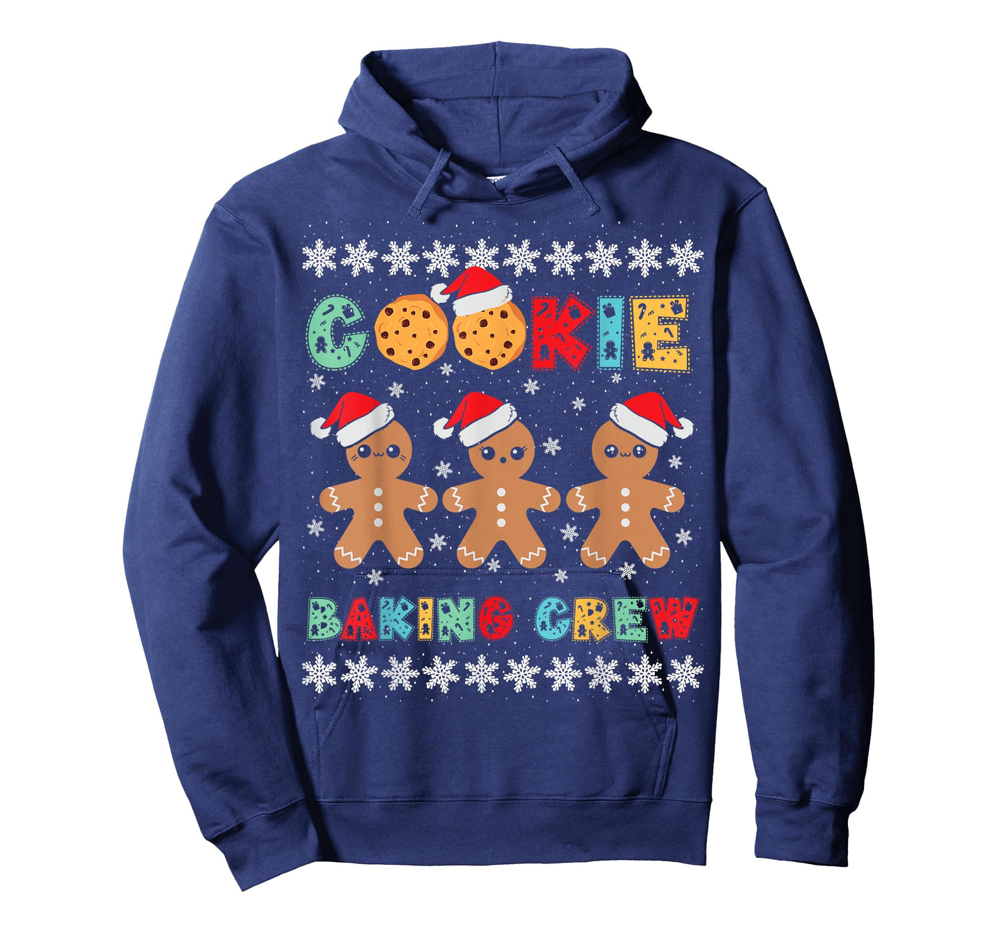 Cookie Baking Crew Gingerbread Men with Xmas Hats T-Shirt
