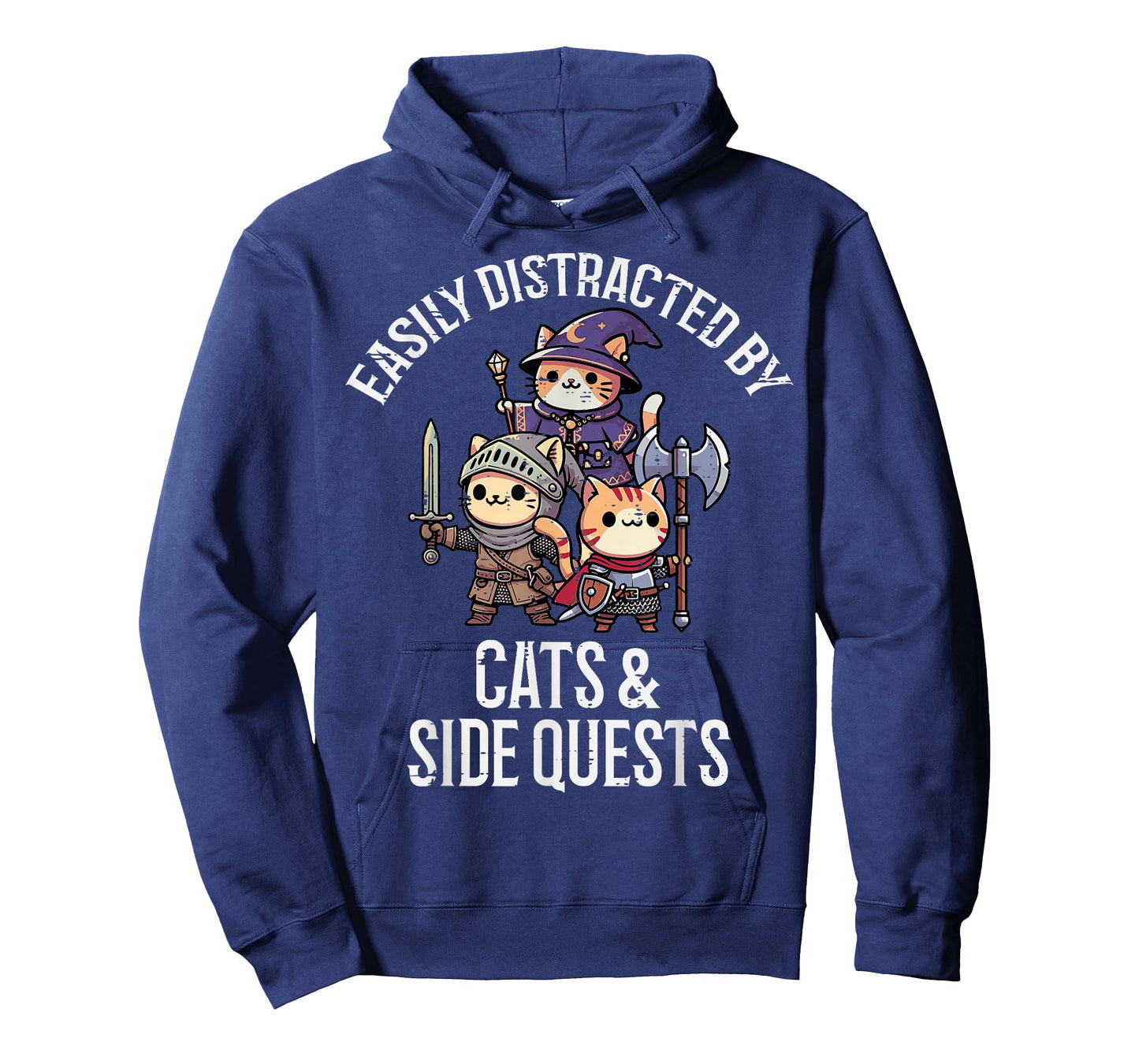 Gamer Easily Distracted by Cats Side Quests Men Boys Kids T-Shirt
