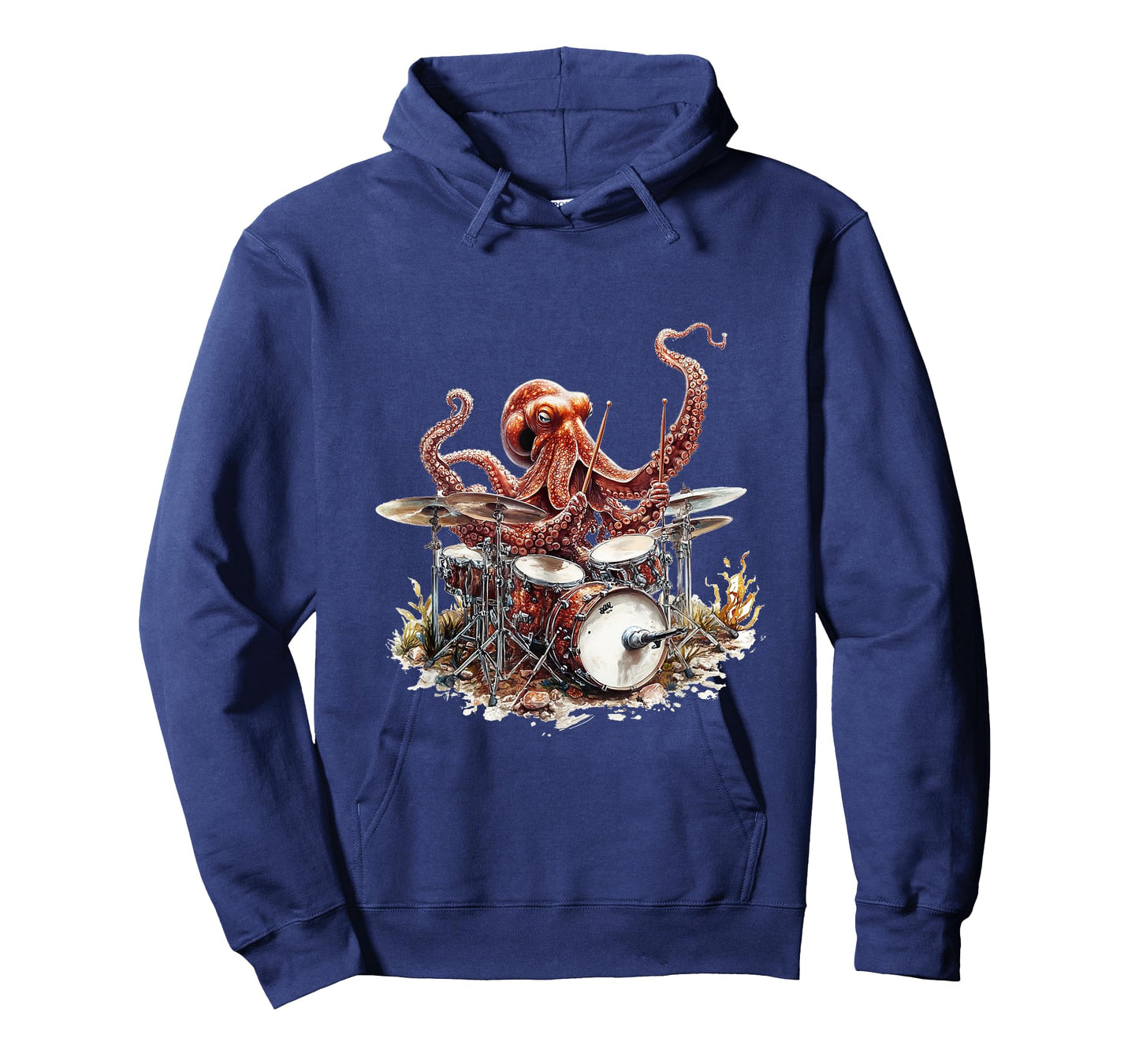 Octopus Playing Drums Sea Music Fun T-Shirt
