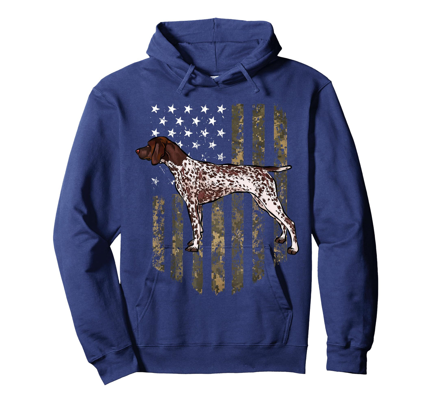Camo American Flag German Shorthaired Pointer 4th of July T-Shirt