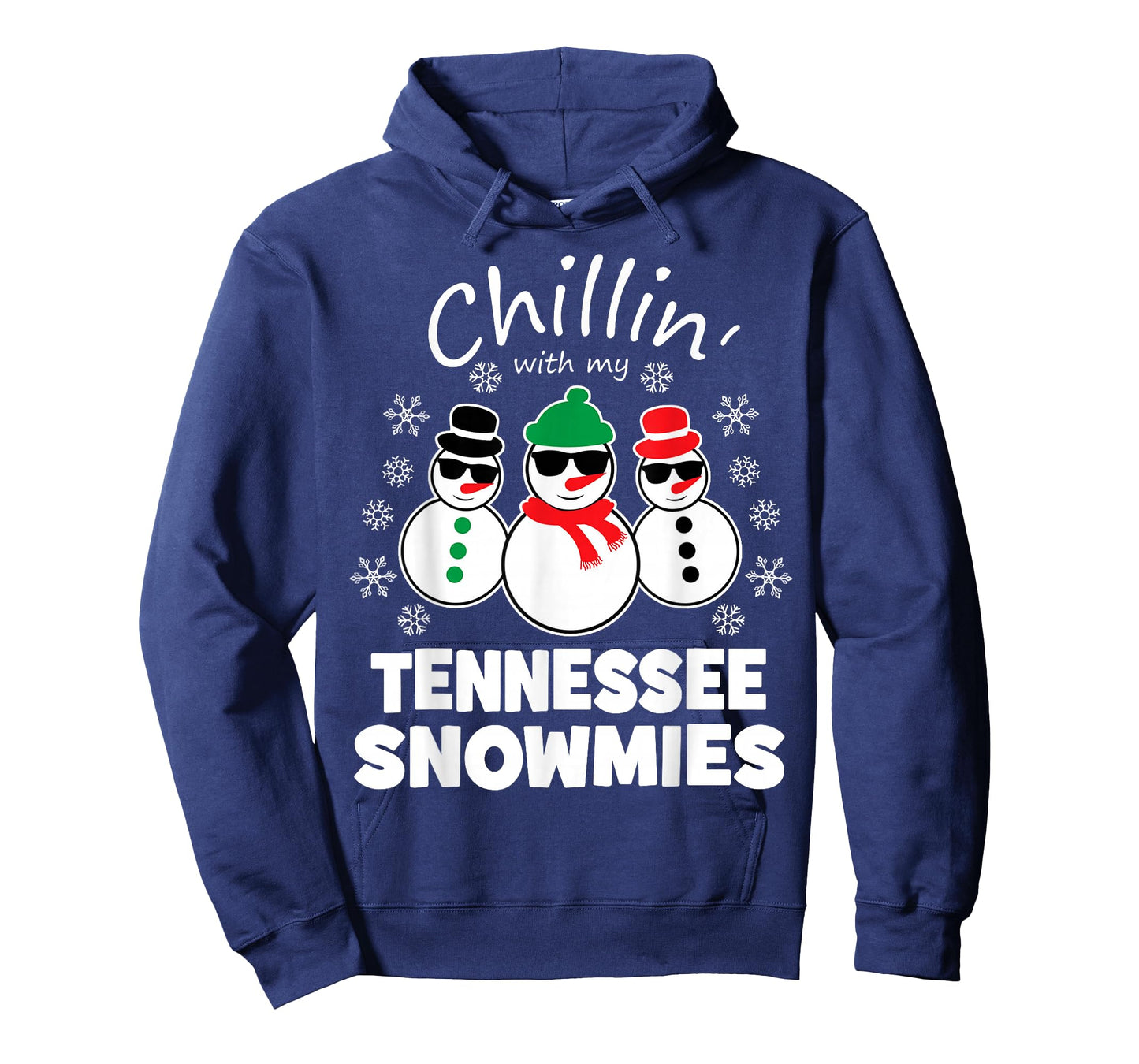 Chillin With My Tennessee Snowmies Funny Christmas T-Shirt