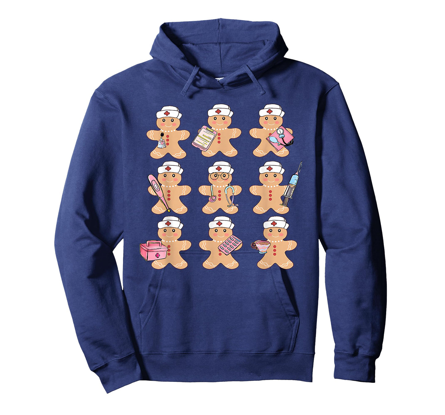 Cute Nurse Gingerbread Christmas Design Holiday Medical Art T-Shirt