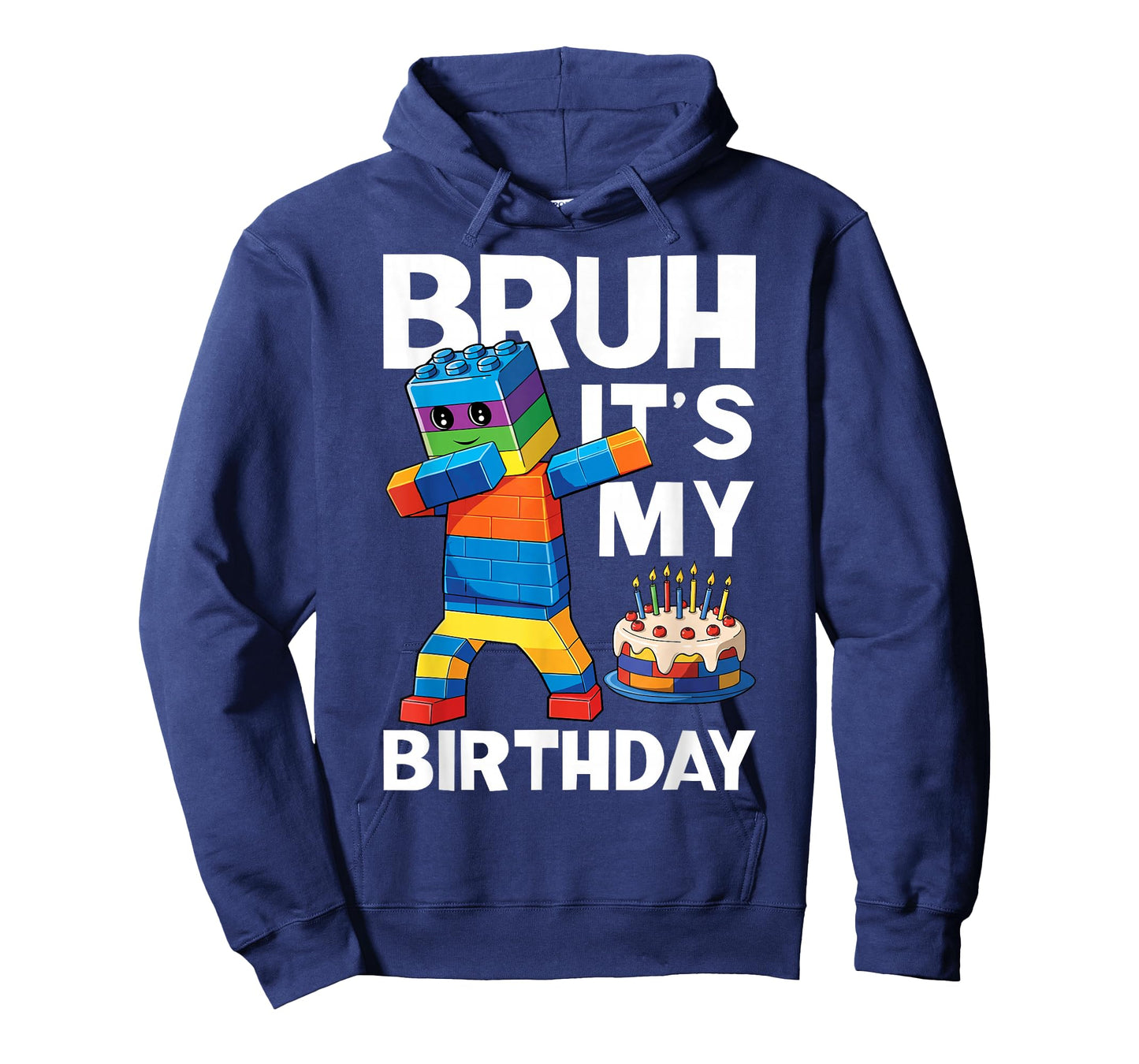 Bruh It's My Birthday Dabbing Block Kid Brick Builder T-Shirt
