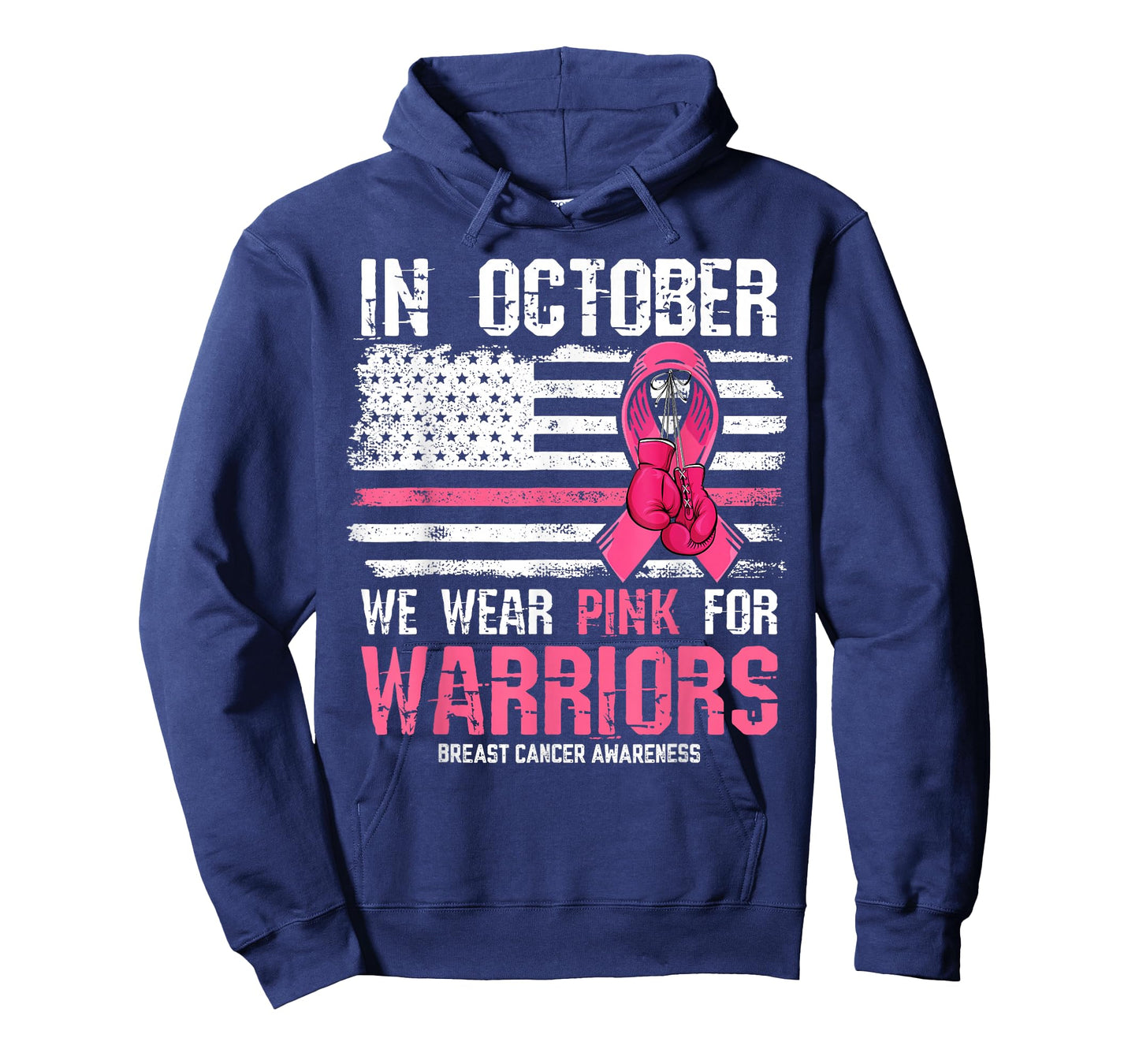 in October We Wear Pink for Warriors Breast Cancer Awareness T-Shirt